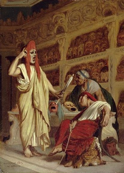 Reproduction du tableau « Les Comédiens - Jean-Léon Gérôme » par Alpha Reproduction en peinture à l’huile