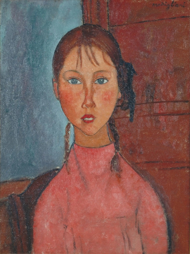 Jente med fletter - Amedeo Modigliani