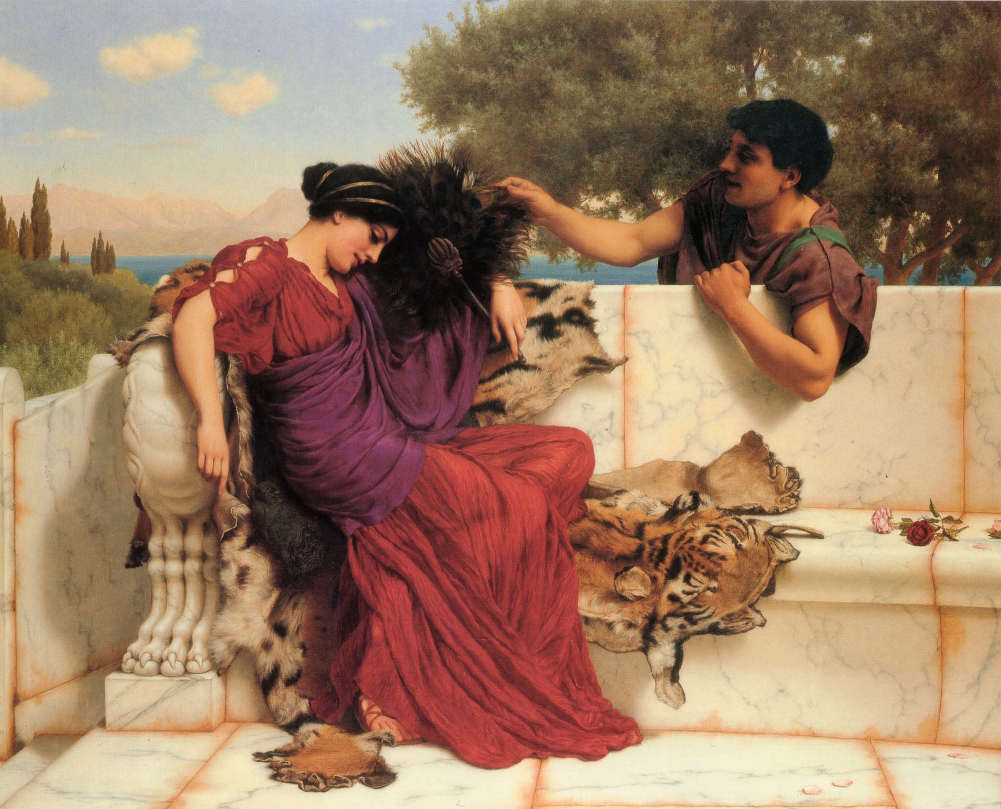 La vieille, vieille histoire - John William Godward