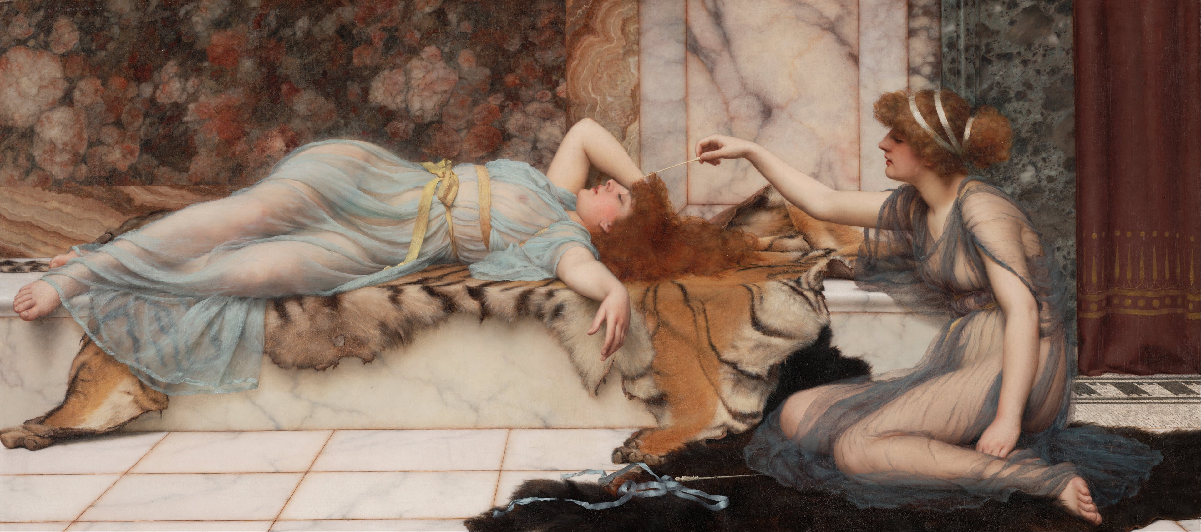 Espièglerie et Repos - John William Godward