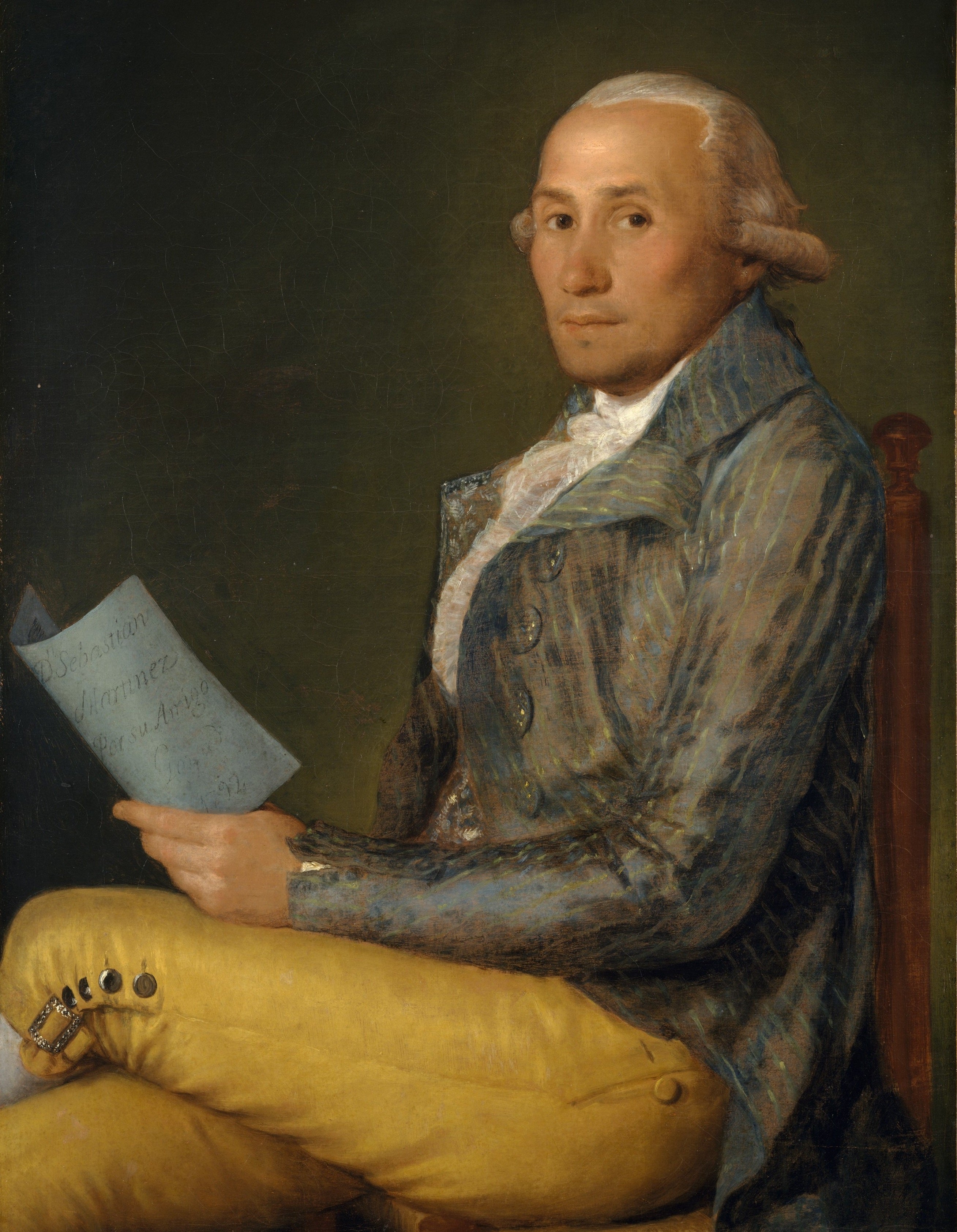 Reproduction du tableau « Portrait de Sebastián Martínez y Pérez - Francisco de Goya » par Alpha Reproduction en peinture à l’huile