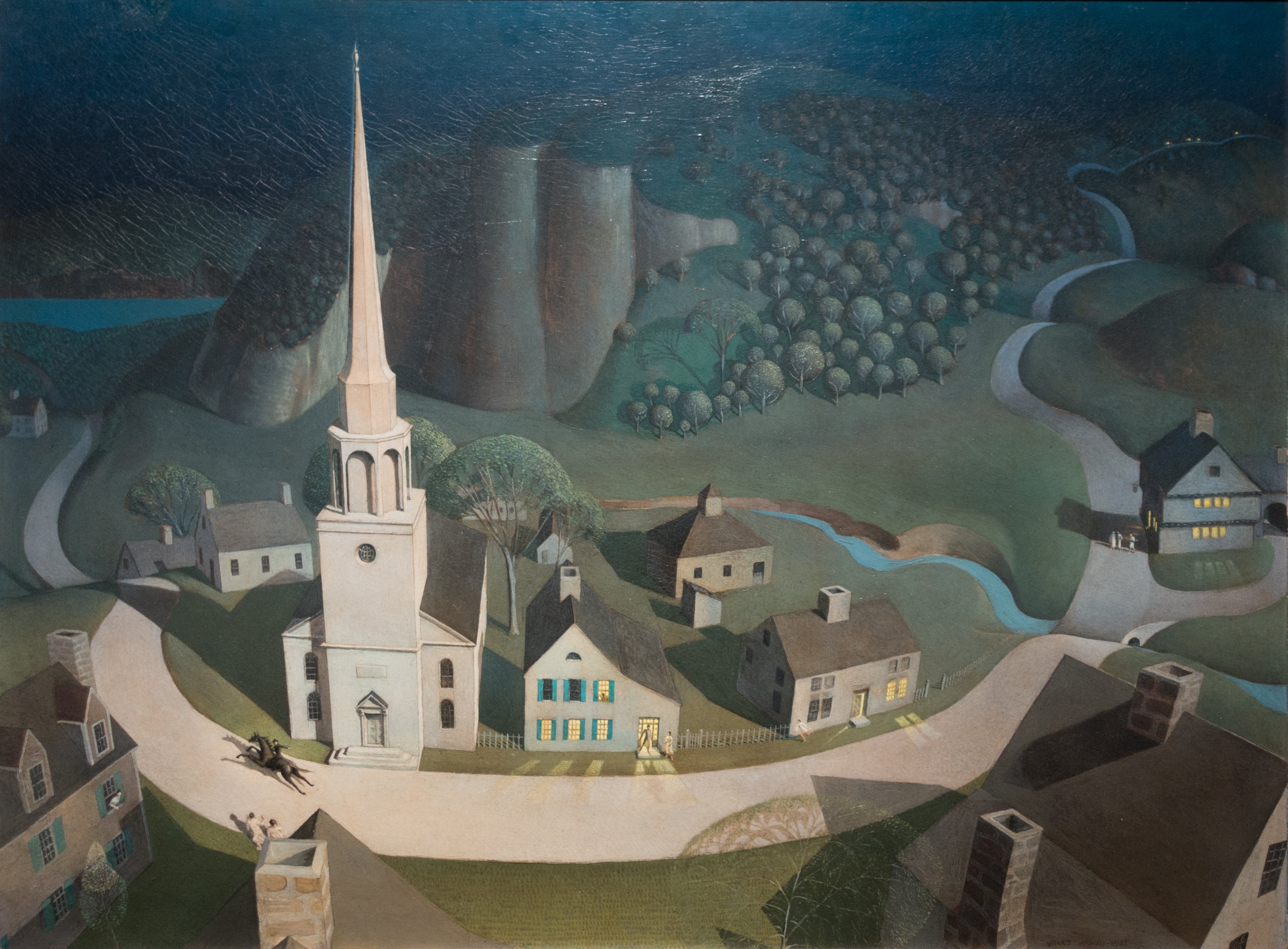 La Chevauchée nocturne de Paul Revere - Grant Wood