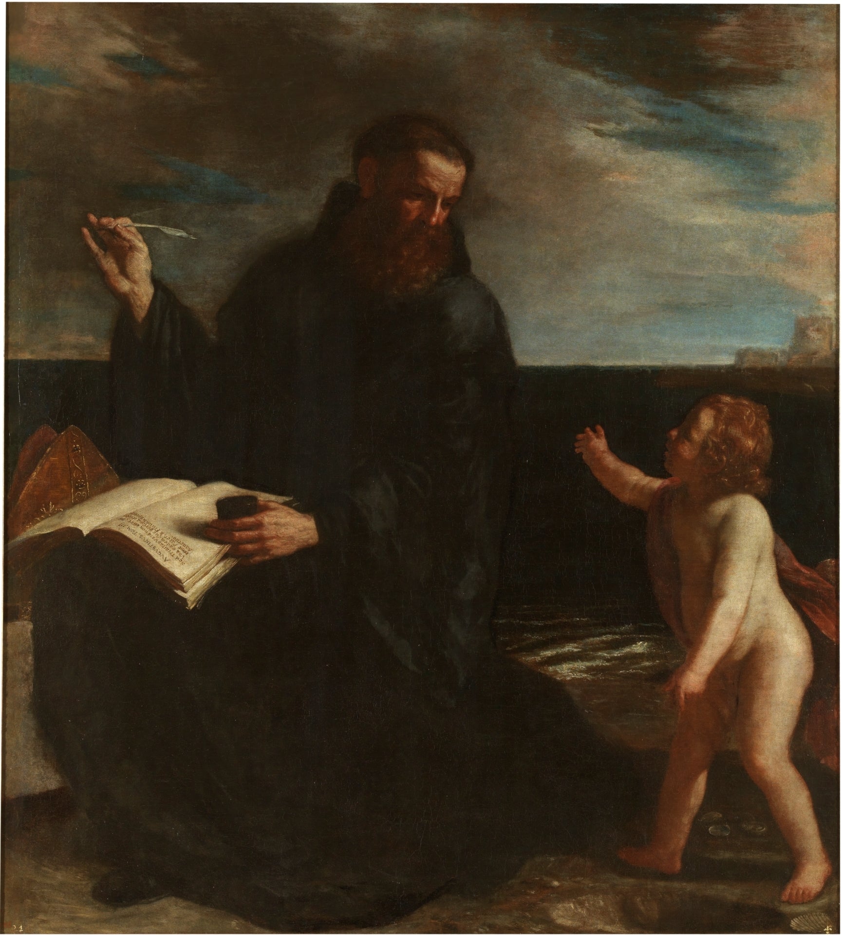 Saint Augustin méditant sur la Trinité - Guercino - Alpha Reproduction