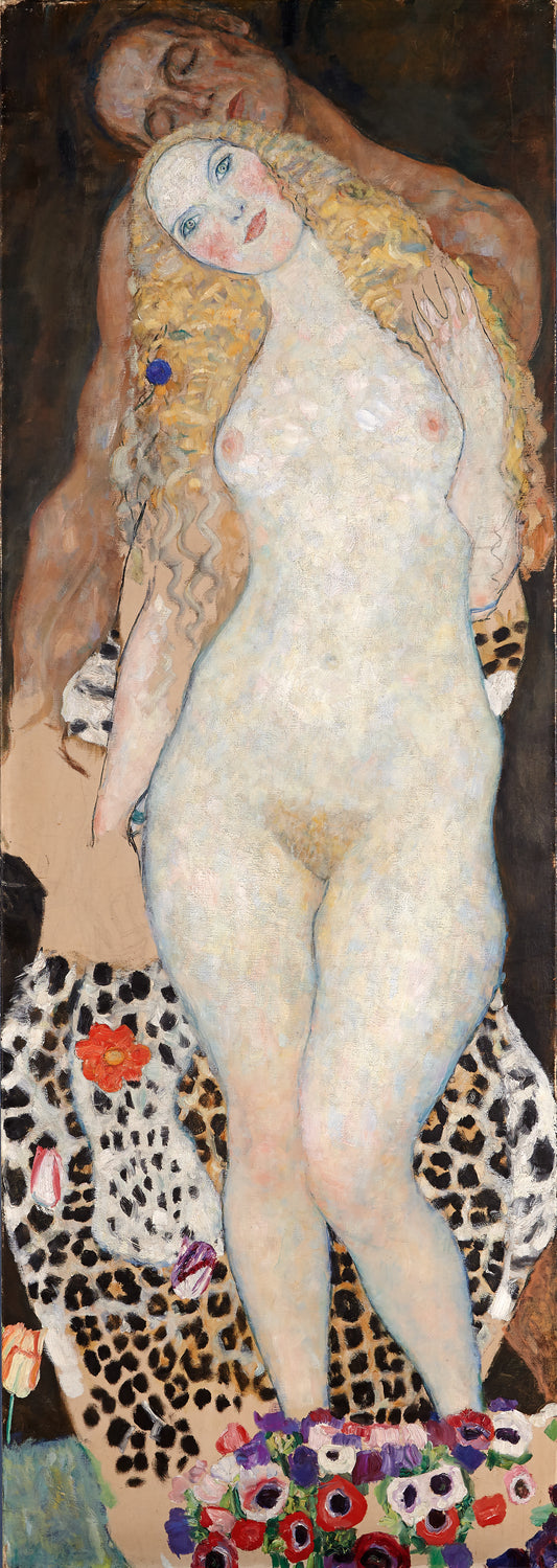 Reproduction du tableau « Adam et Ève - Gustav Klimt » par Alpha Reproduction en peinture à l’huile
