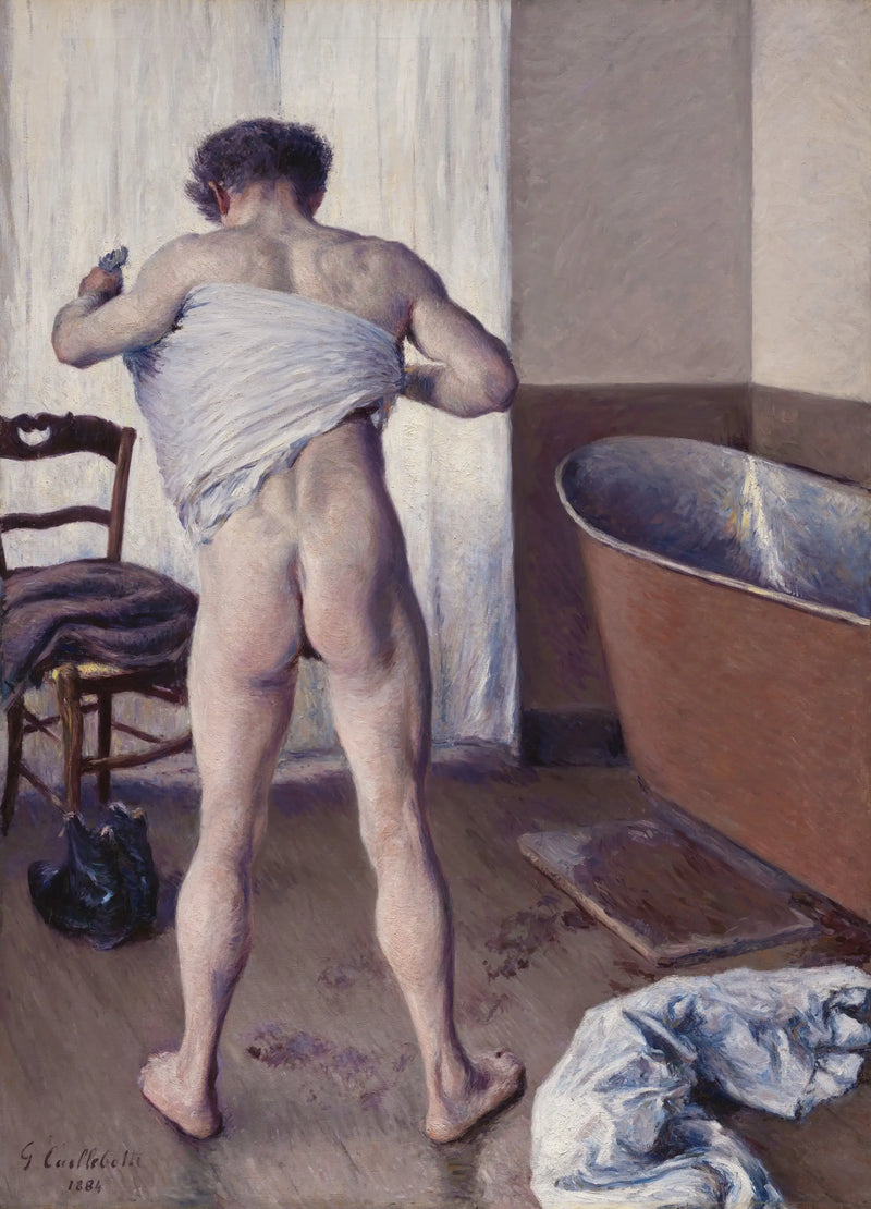 Mann i badet - Gustave Caillebotte