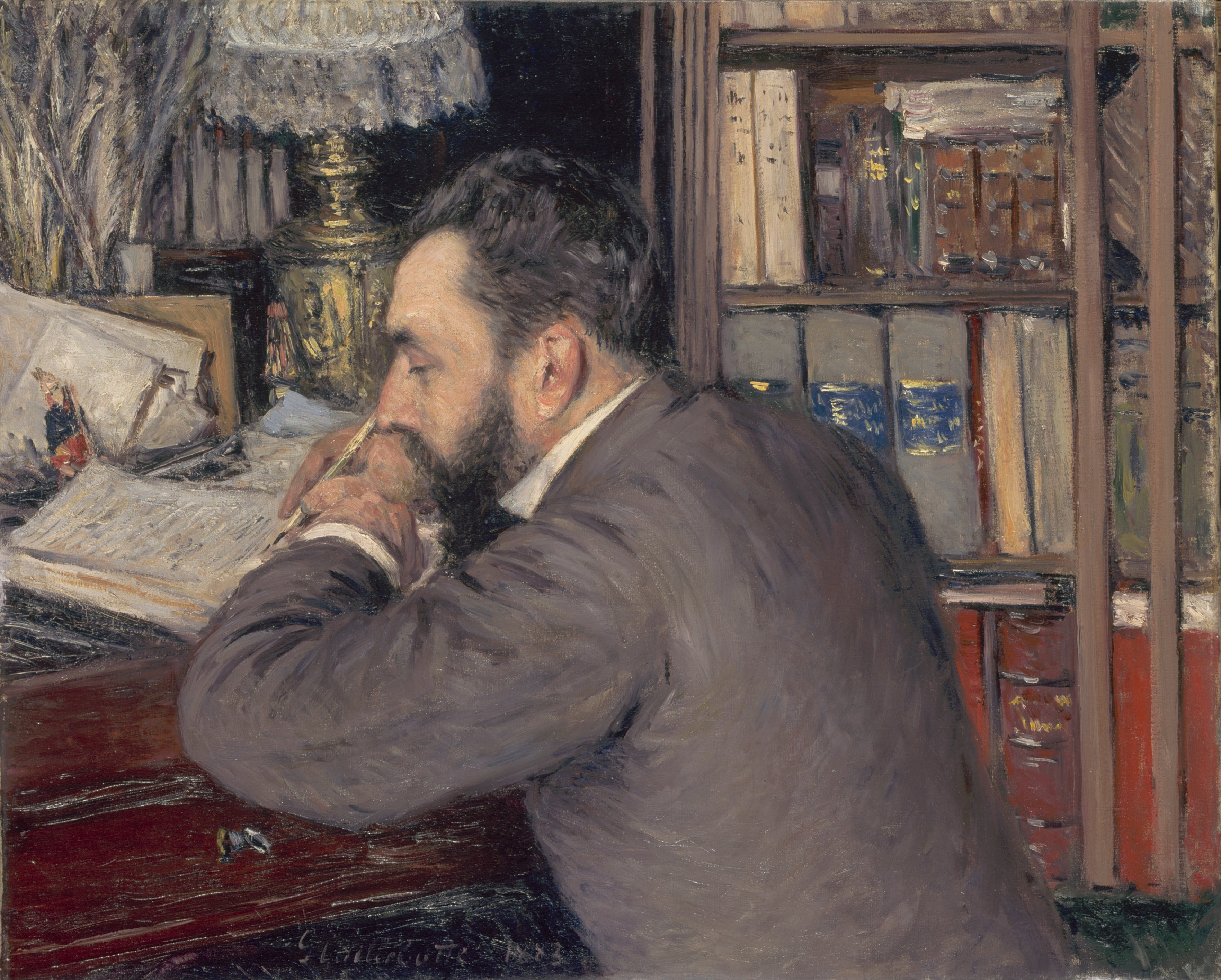 Reproduction du tableau « Henri Cordier - Gustave Caillebotte » par Alpha Reproduction en peinture à l’huile