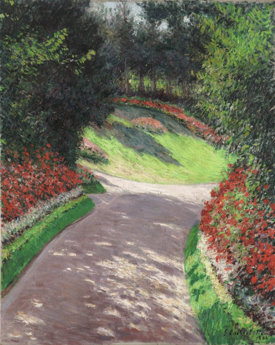 Reproduction du tableau « L'Allée du jardin - Gustave Caillebotte » par Alpha Reproduction en peinture à l’huile