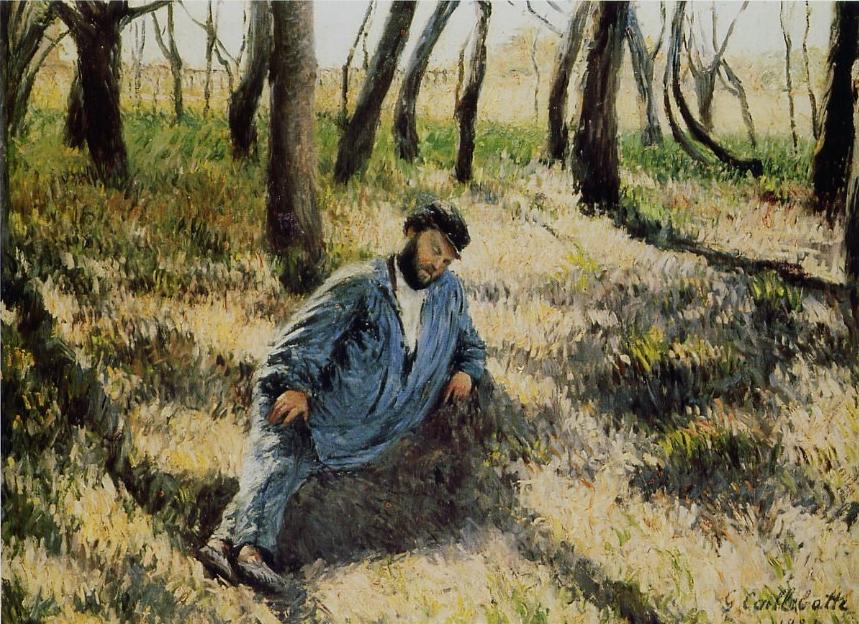 Reproduction du tableau « Le père Magloire allongé dans un bois - Gustave Caillebotte » par Alpha Reproduction en peinture à l’huile