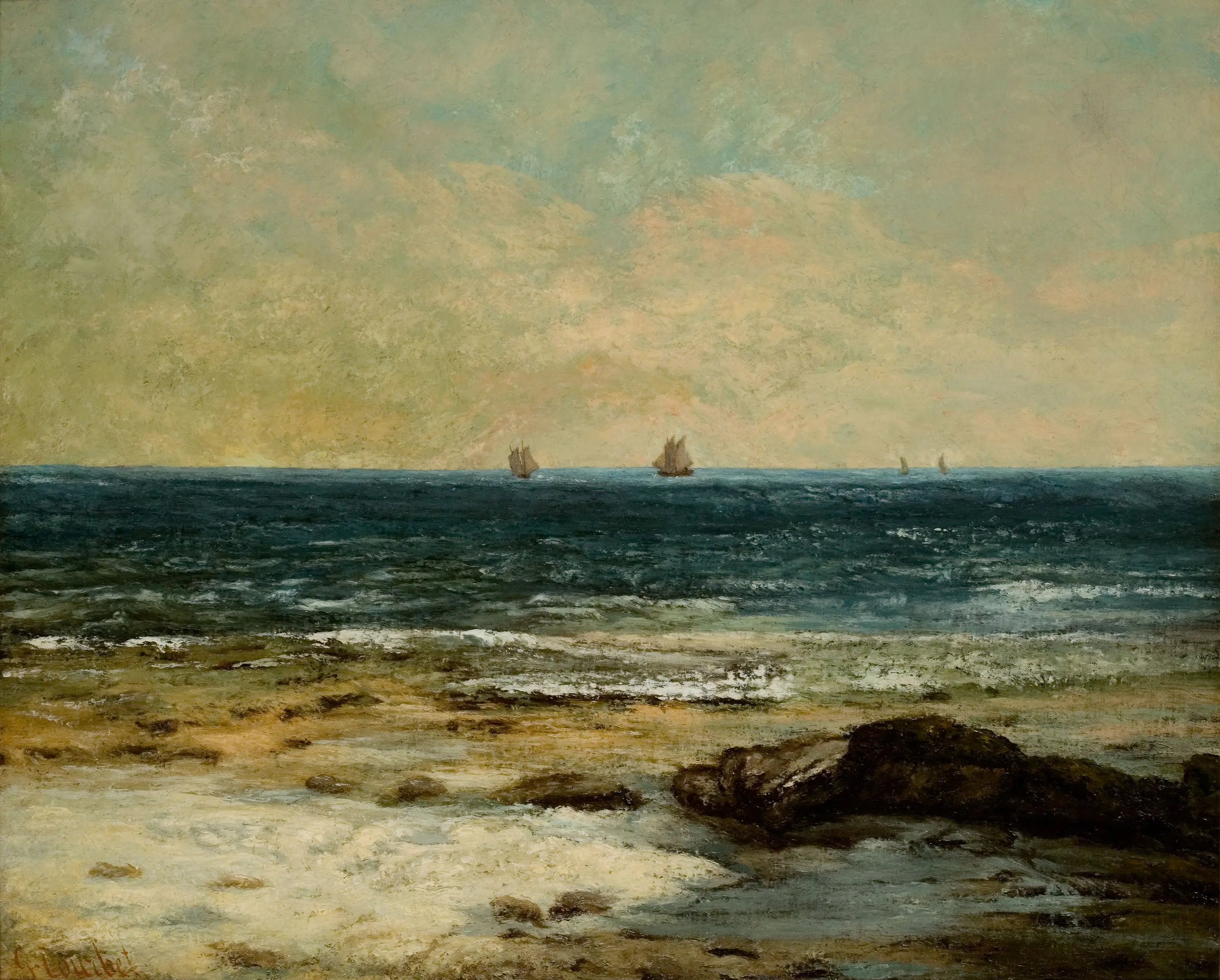 Les bords de la mer à Palavas - Gustave Courbet - Alpha Reproduction
