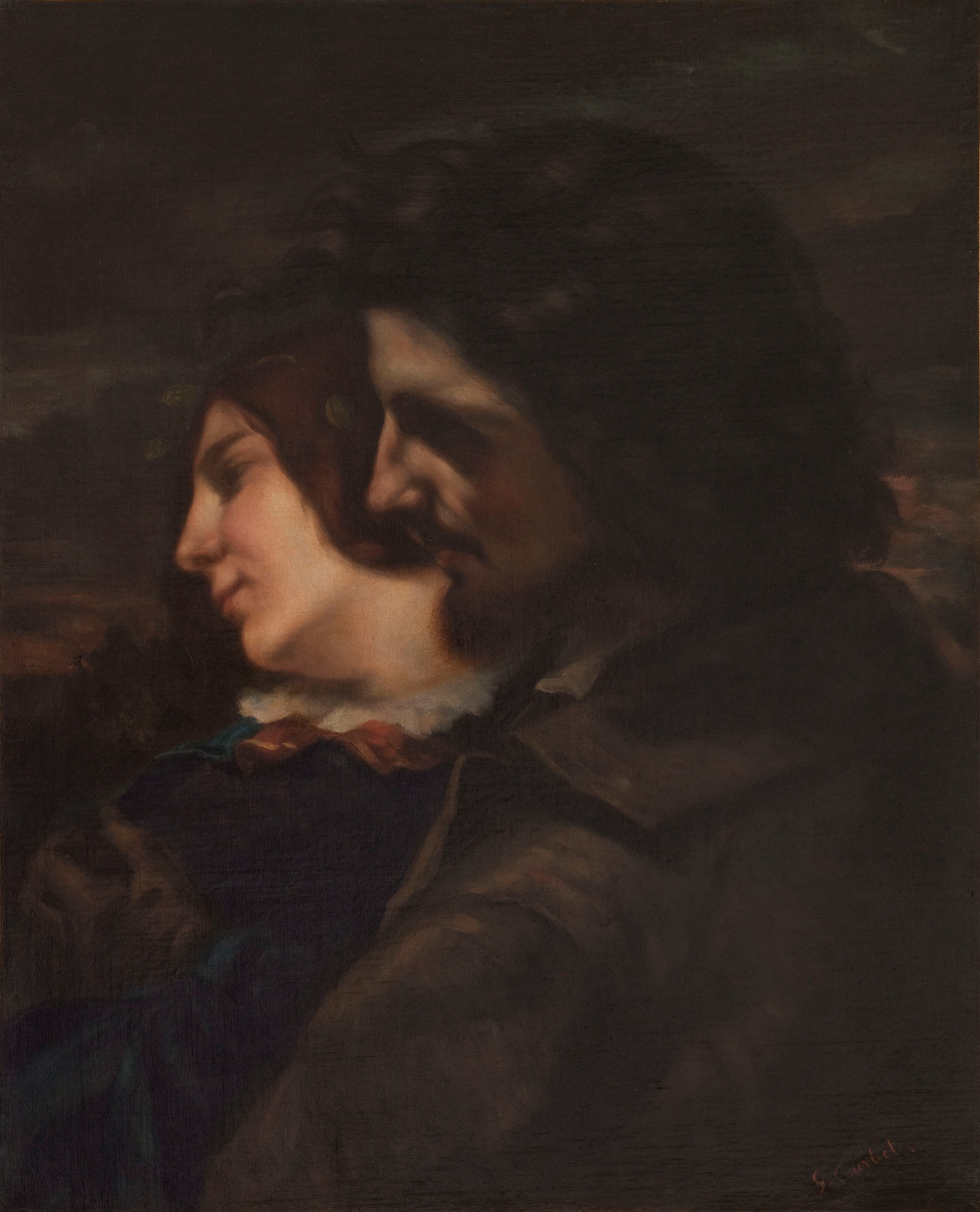 Les amants dans la campagne. Sentiments du jeune âge - Gustave Courbet
