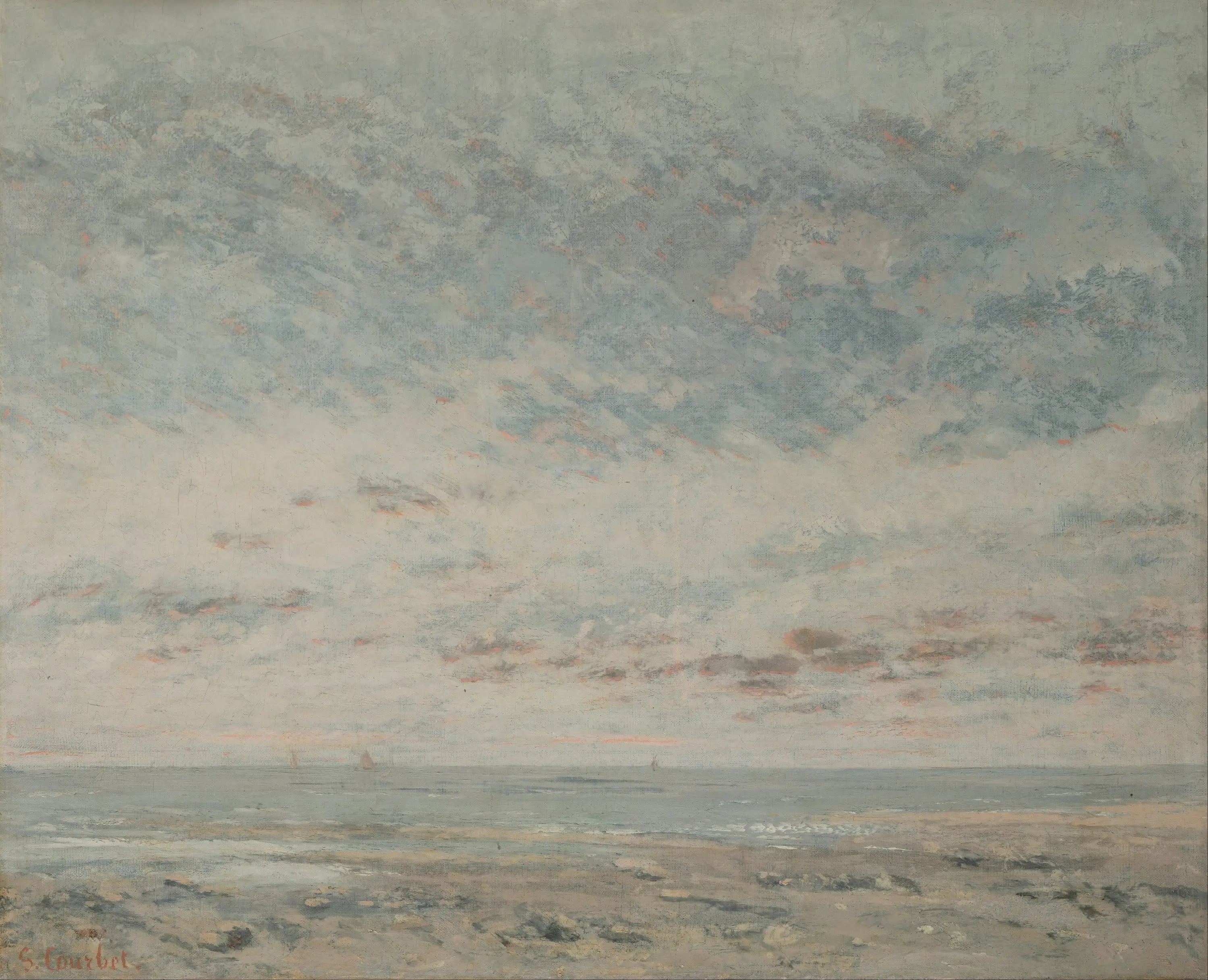 Marée basse à Trouville - Gustave Courbet - Alpha Reproduction