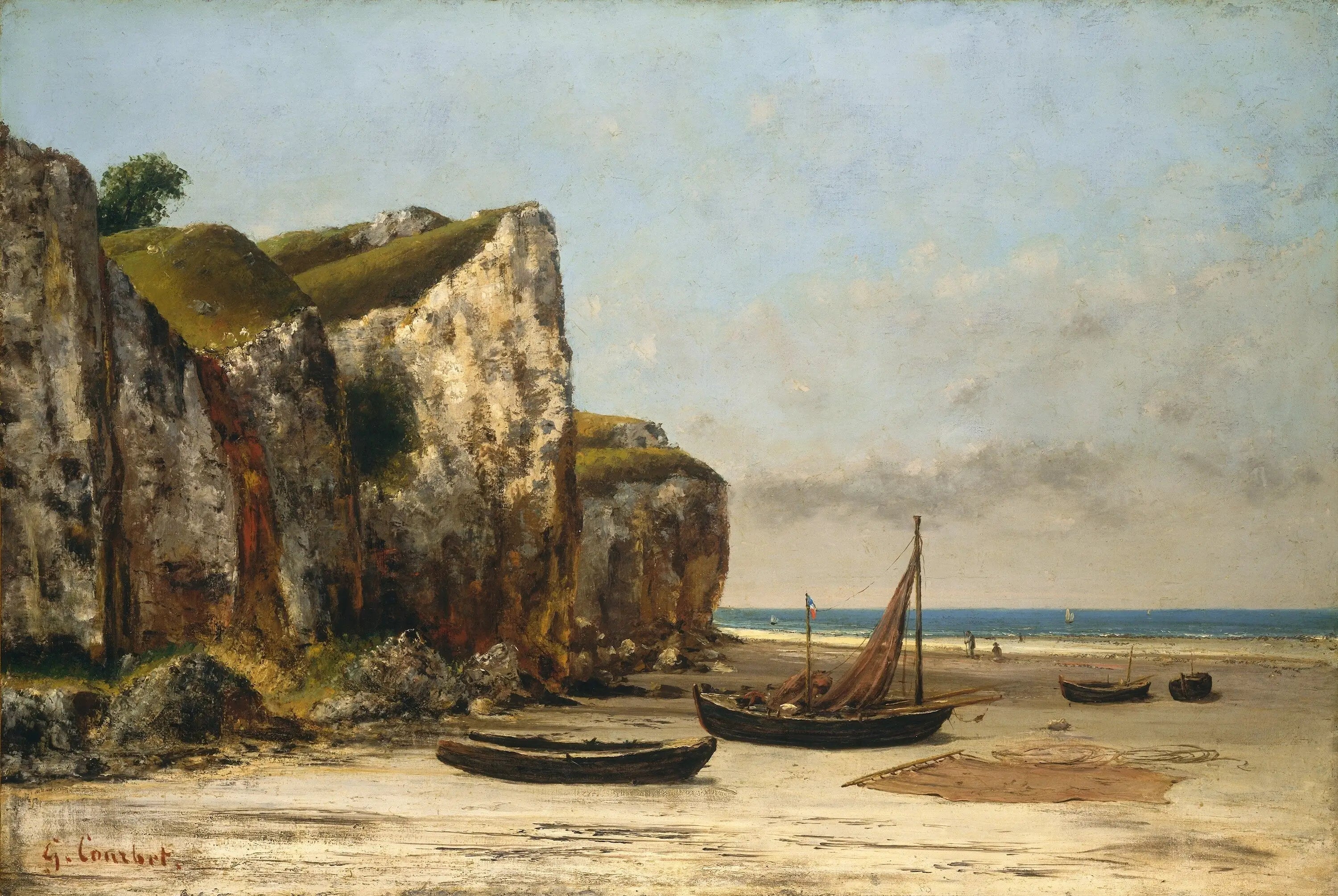 Plage de Normandie - Gustave Courbet - Alpha Reproduction