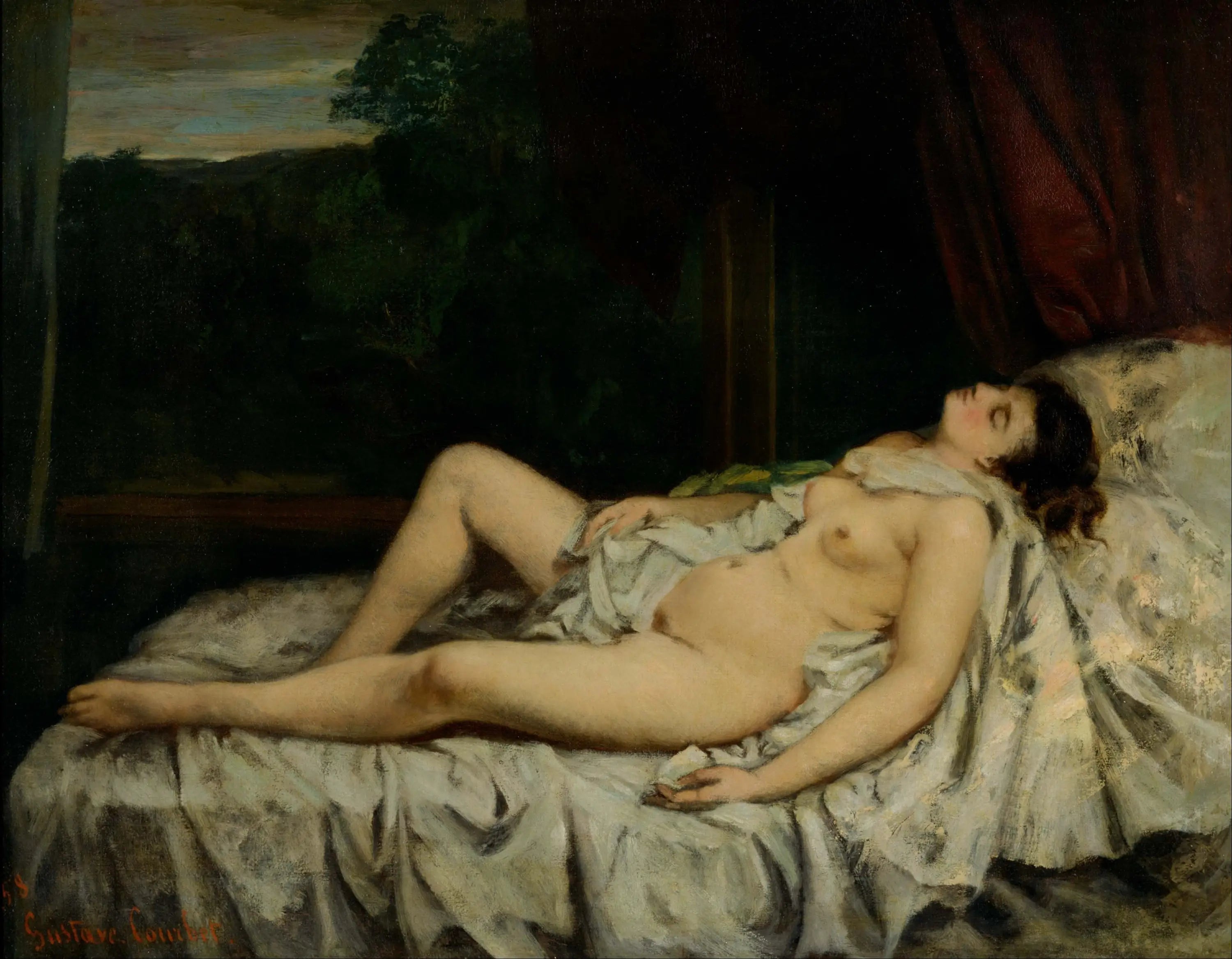 Nu endormi - Gustave Courbet - Alpha Reproduction