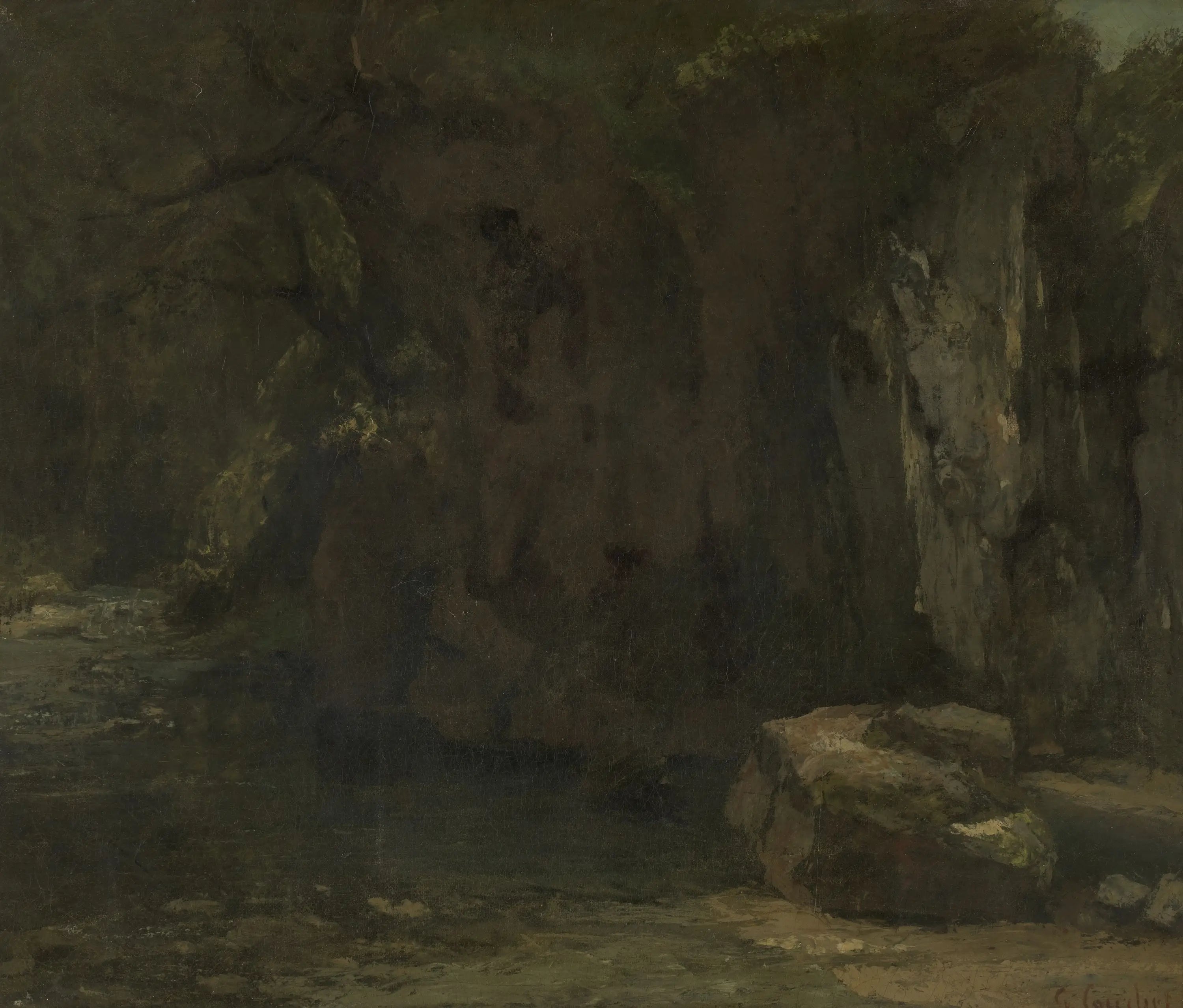 Les rochers de la Loue - Gustave Courbet - Alpha Reproduction