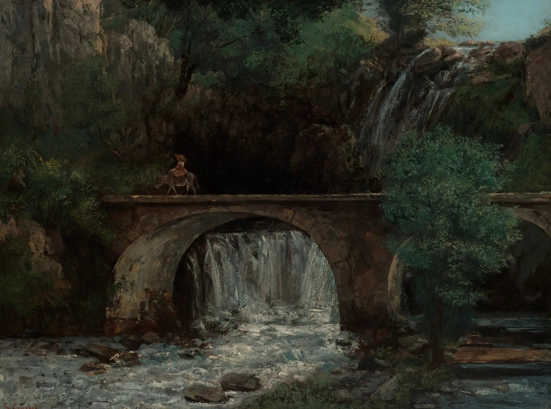 Le Grand Pont - Gustave Courbet - Alpha Reproduction