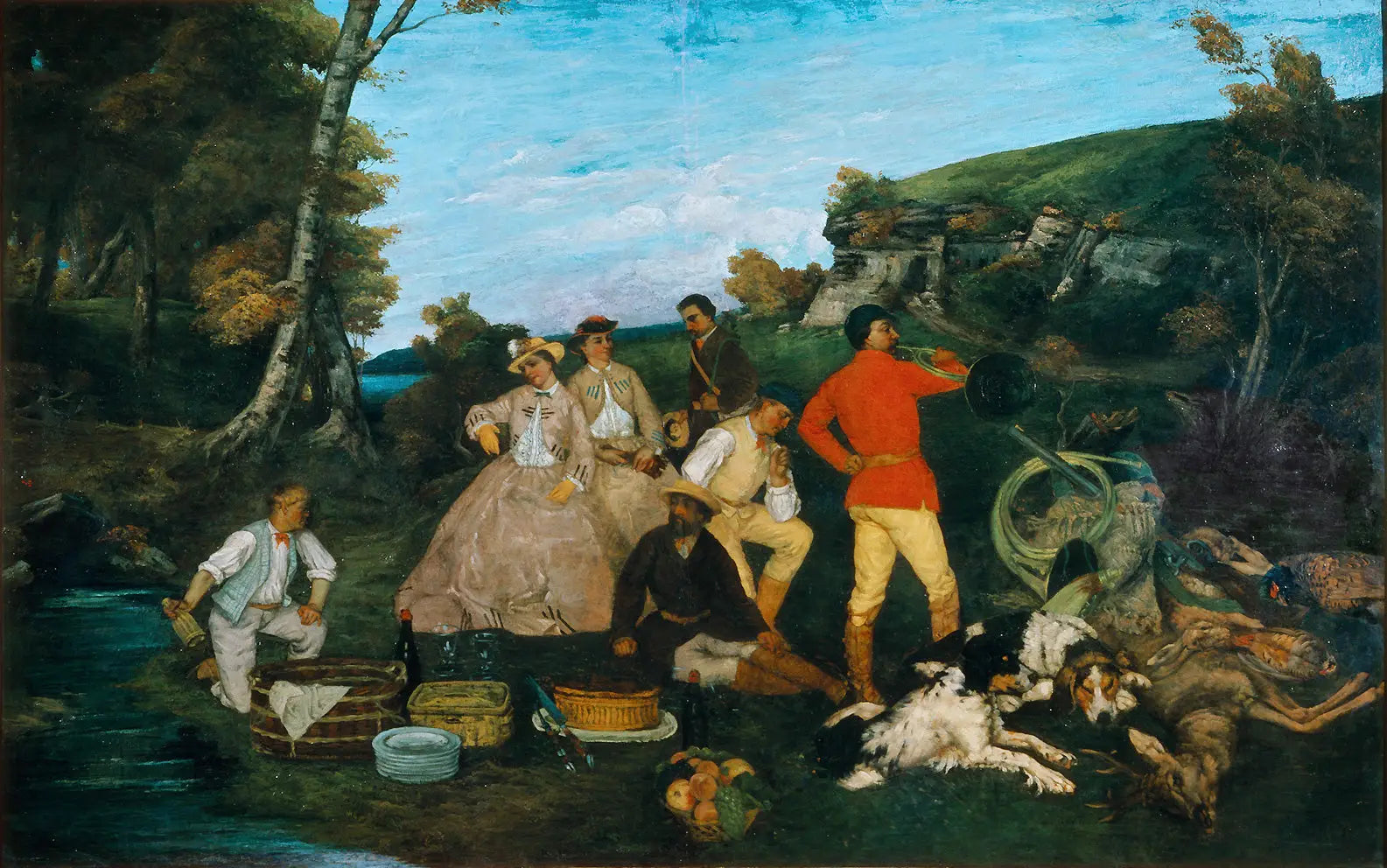 Le Repas de chasse - Gustave Courbet - Alpha Reproduction