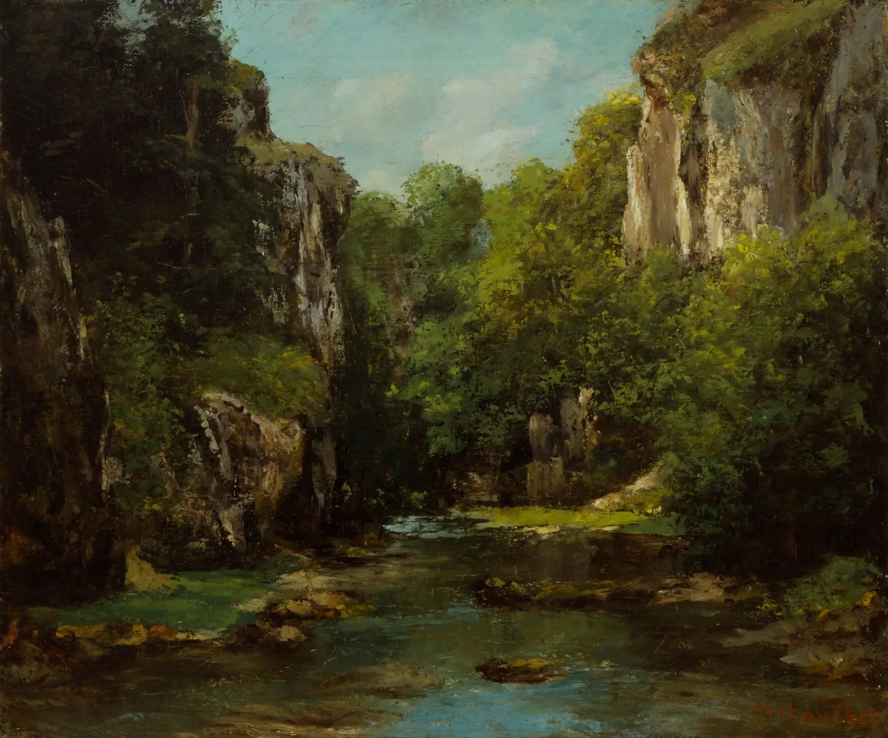 La rivière des puits-noirs - Gustave Courbet - Alpha Reproduction