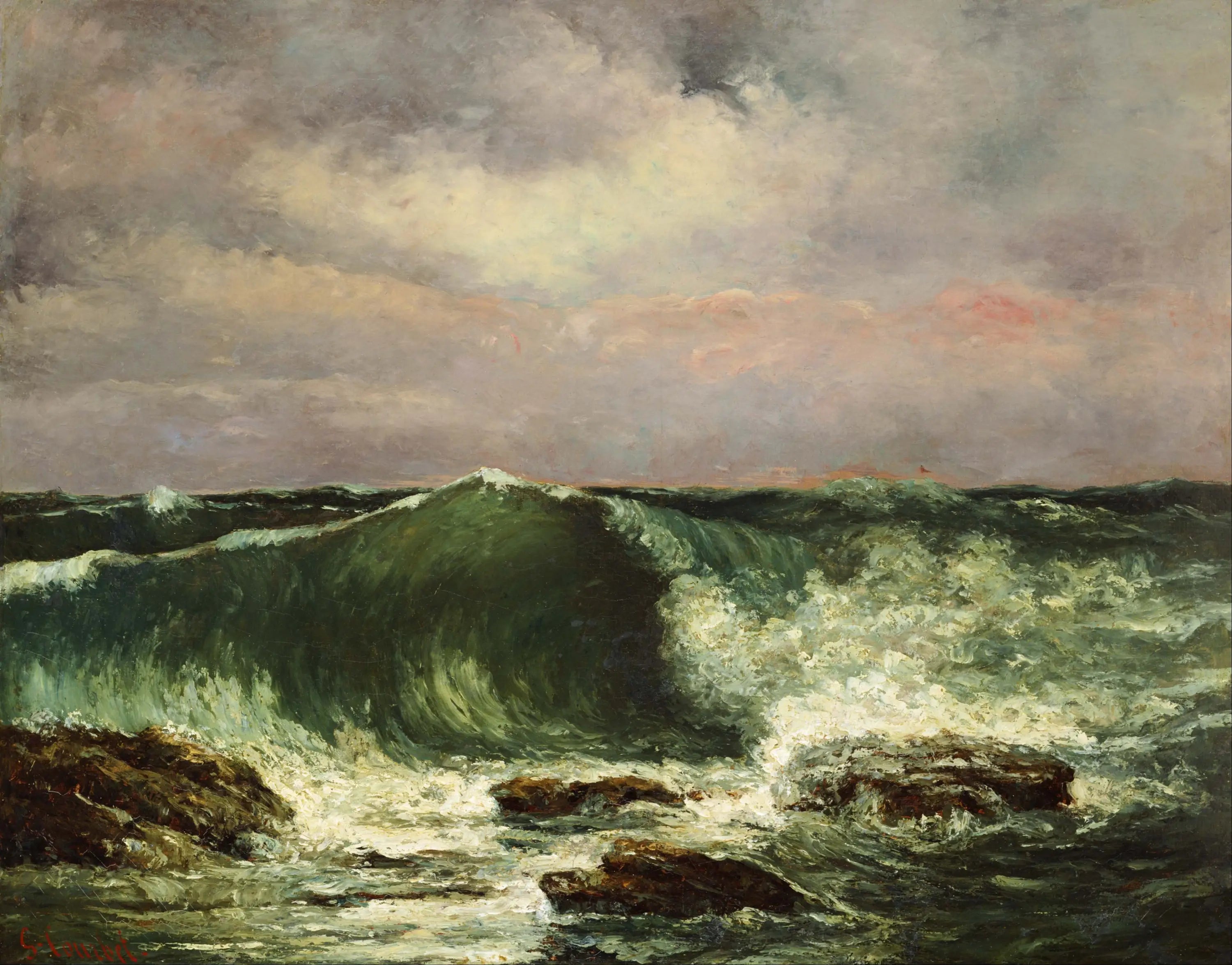 La vague - Gustave Courbet - Alpha Reproduction