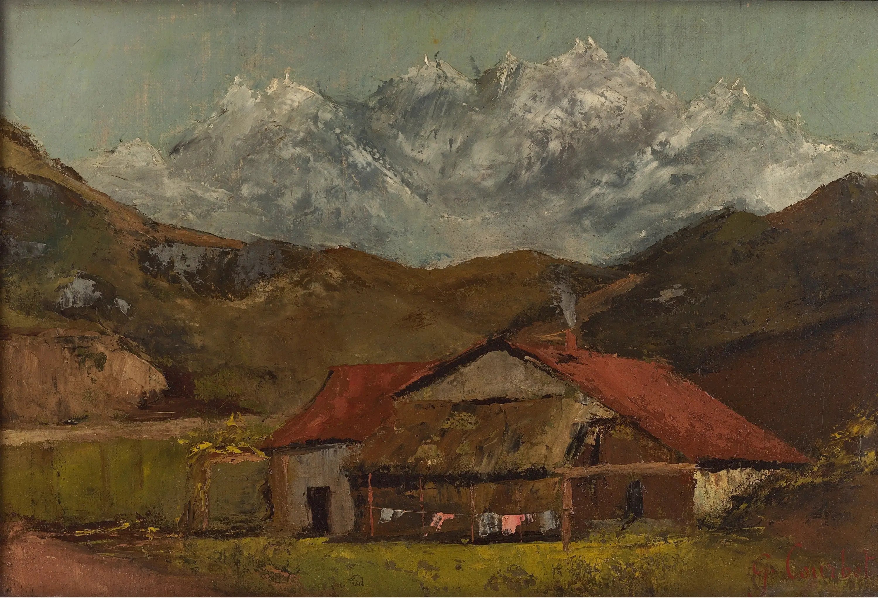 Un chalet dans la montagne - Gustave Courbet - Alpha Reproduction