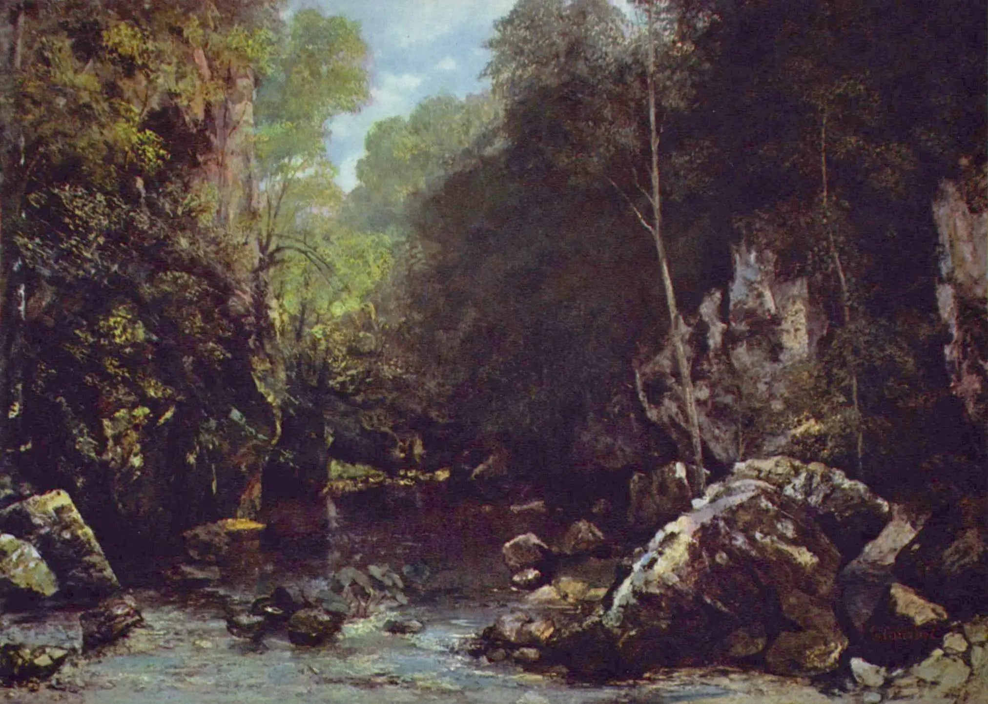 Le Ruisseau noir - Gustave Courbet - Alpha Reproduction