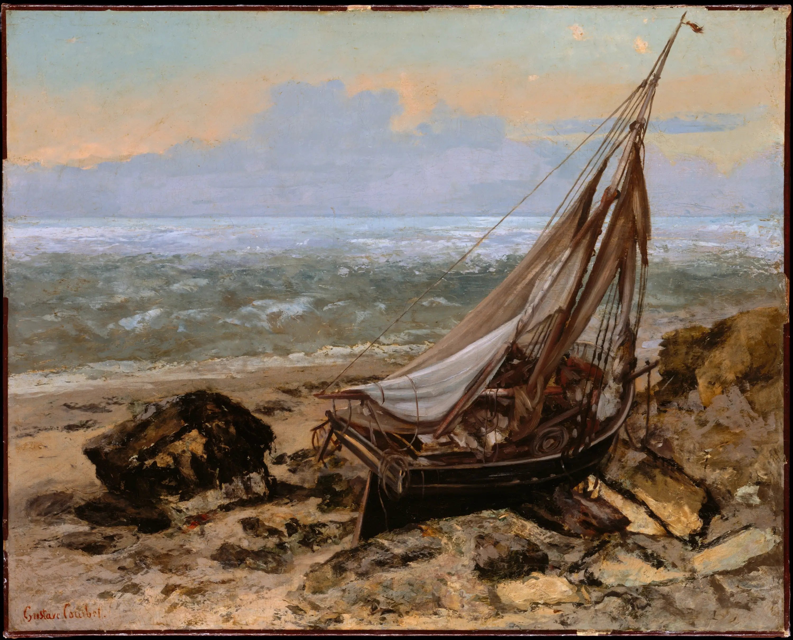 Le Bateau de pêche - Gustave Courbet - Alpha Reproduction