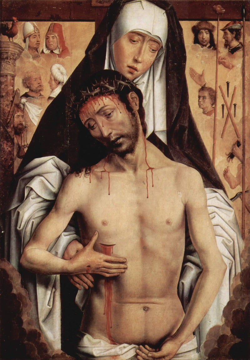 Jomfruen som viser Mennesket av Smerte - Hans Memling