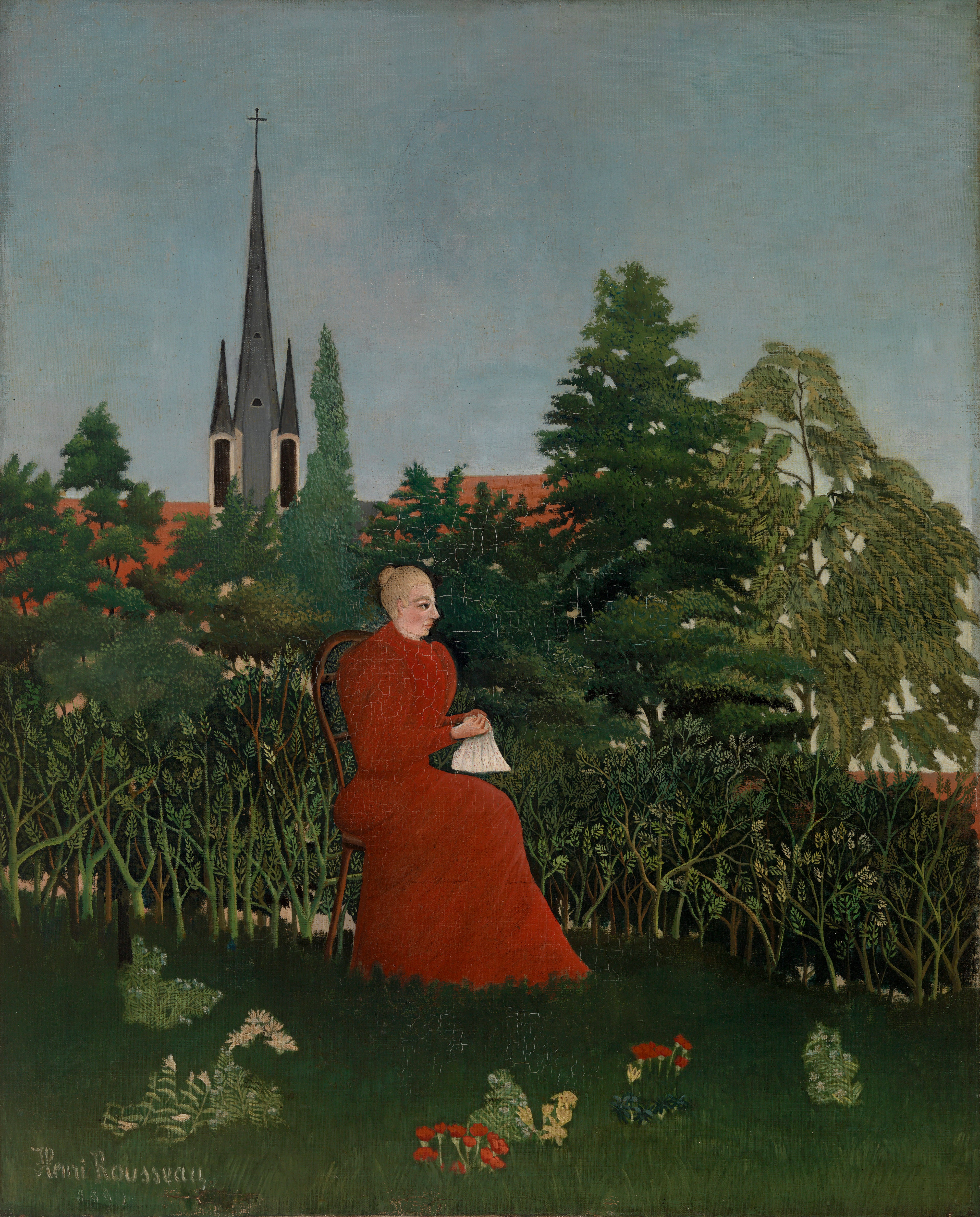 Portrait de femme dans un paysage - Henri Rousseau