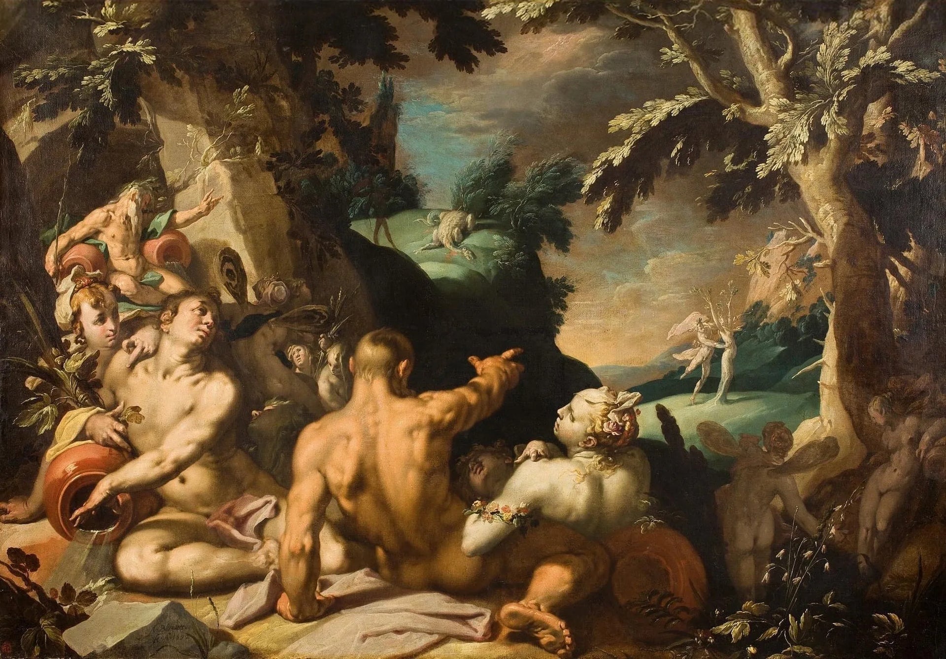 Apollon et Daphné - Abraham Bloemaert image 1 copie peinte à la main à l’huile