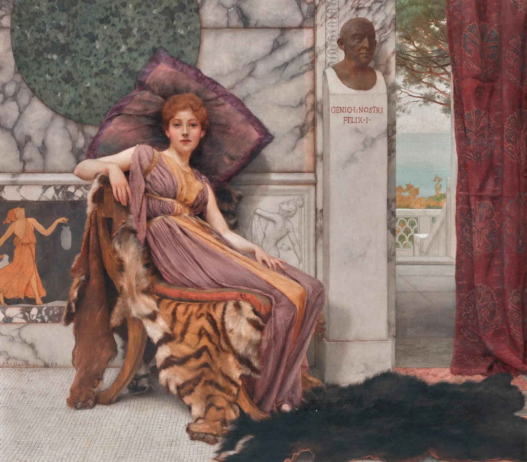 Le Dolce Far Niente (1893) - John William Godward - Alpha Reproduction