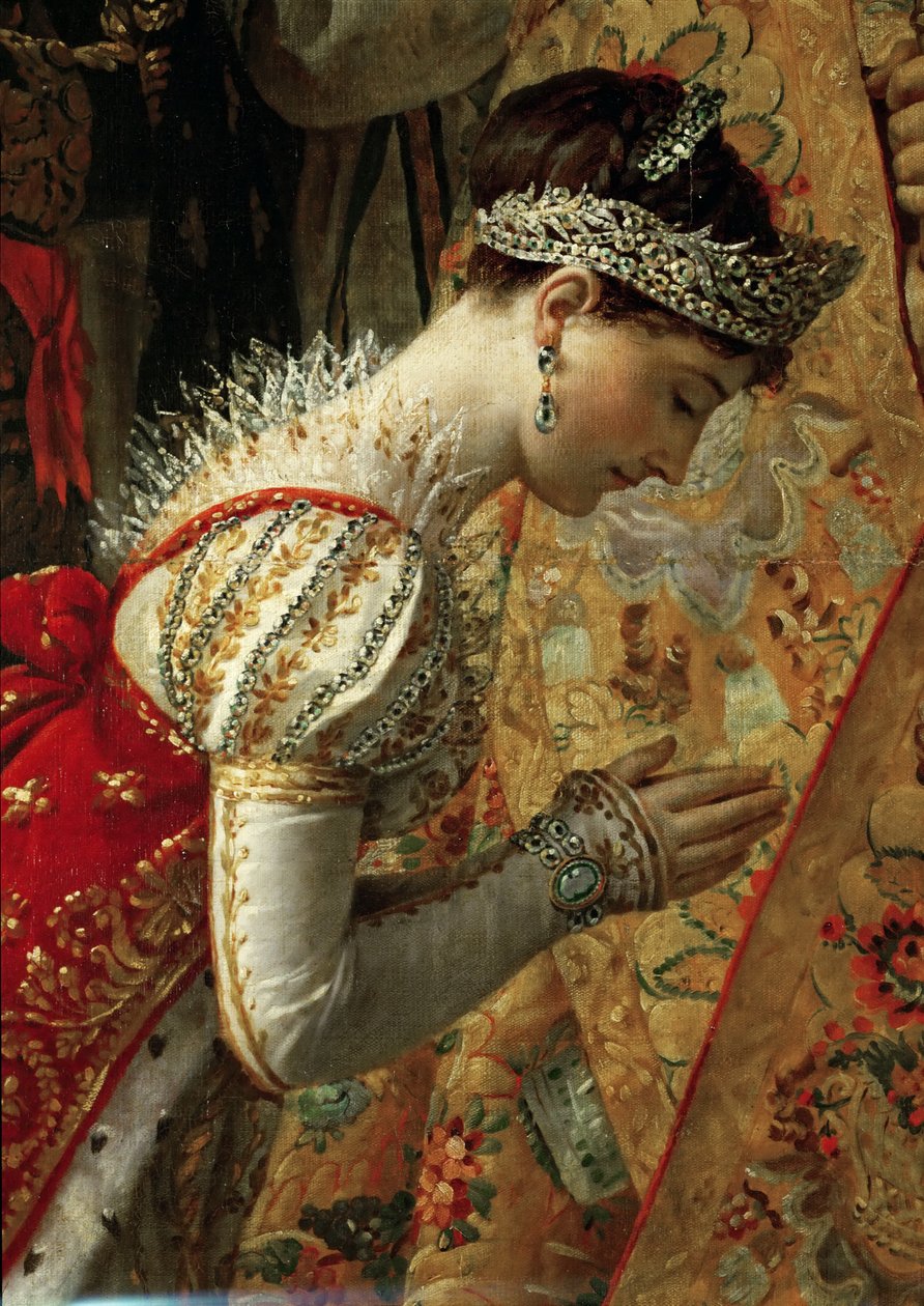 Keiserinne Joséphine (Kroningen av Napoleon I, Detalj) - Jacques Louis David