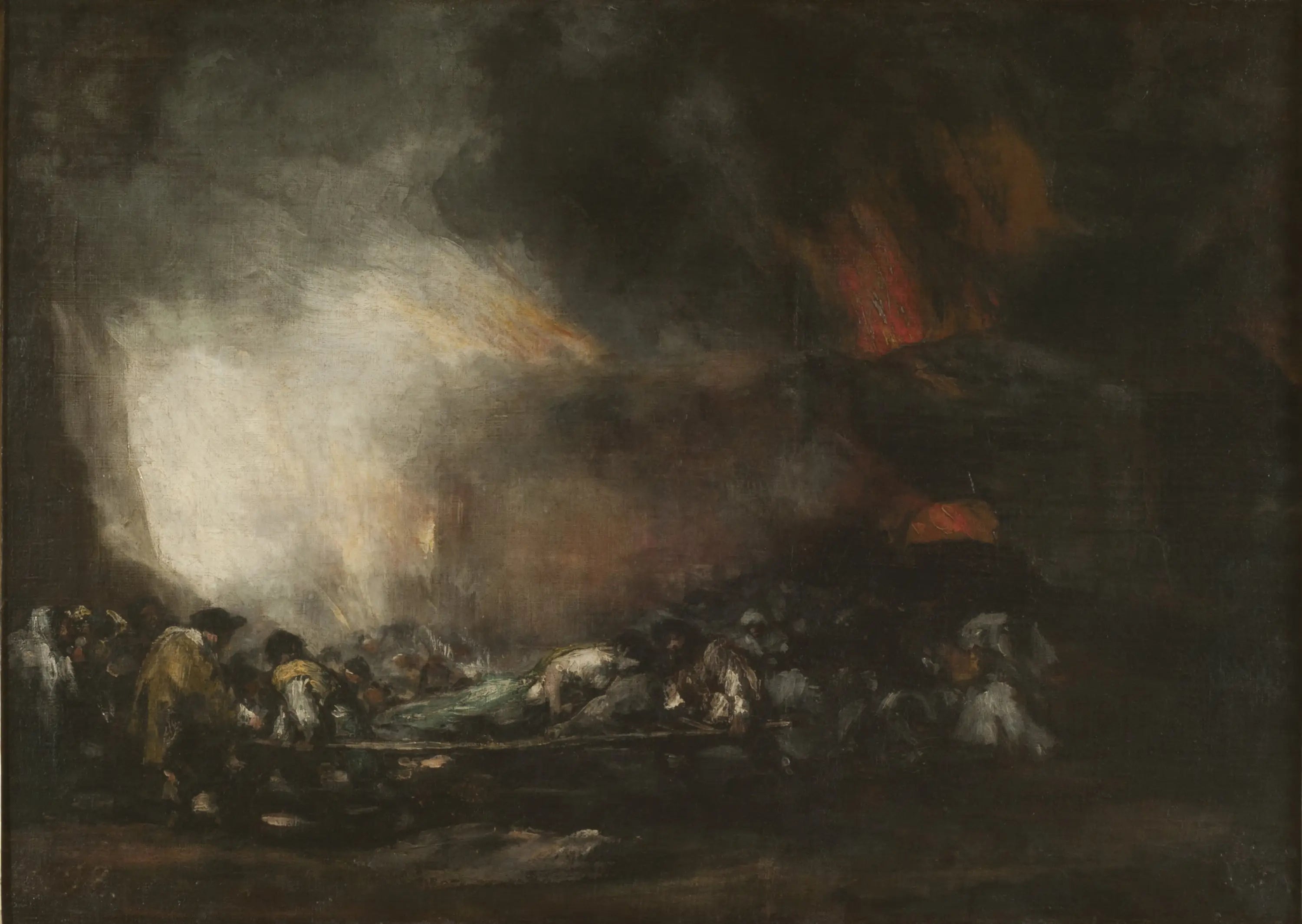 Reproduction du tableau « Incendie d'un hôpital - Francisco de Goya » par Alpha Reproduction en peinture à l’huile