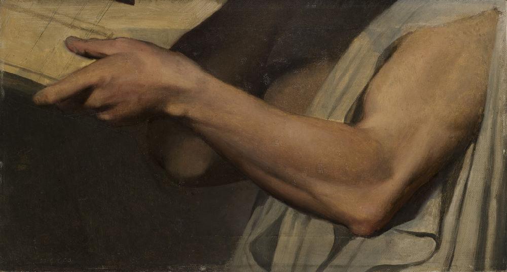 Arm Study for Pindar in The Apotheosis of Homer - Jean-Auguste-Dominique Ingres