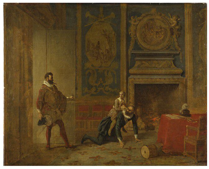 Henrik IV, delfinen og ambassadøren fra Spania - Jean-Auguste-Dominique Ingres