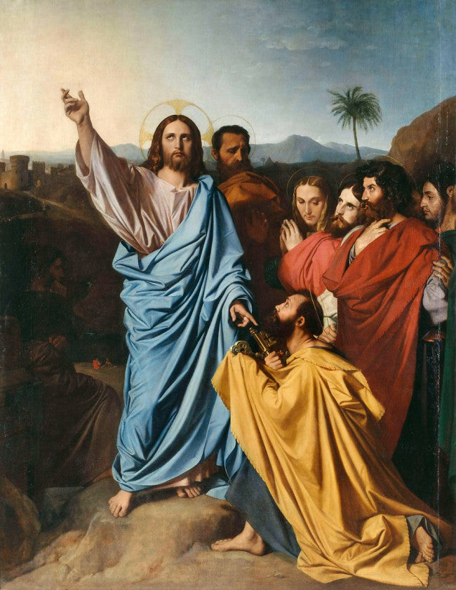 Jesus gir nøklene til Paradis til Saint Peter - Jean-Auguste-Dominique Ingres
