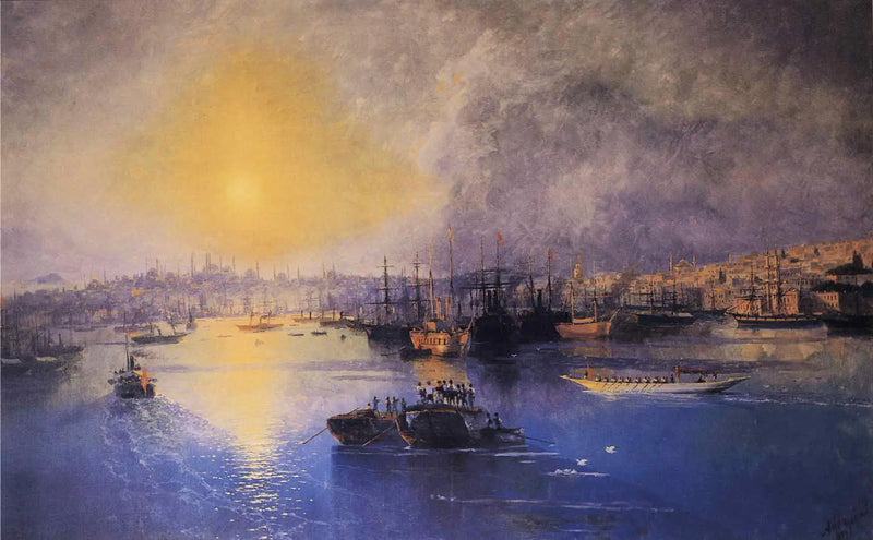 Solnedgang i Konstantinopel - Ivan Aïvazovski

Source:
Coucher de soleil à Constantinople - Ivan Aïvazovski
