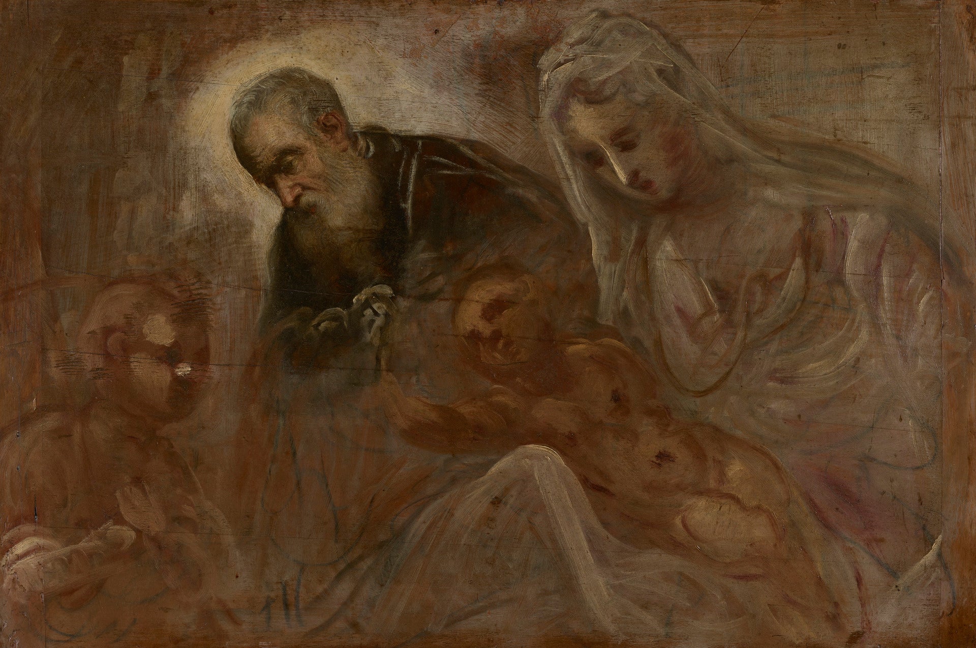 La Sainte Famille avec le jeune saint Jean-Baptiste - Jacopo Tintoretto - Alpha Reproduction