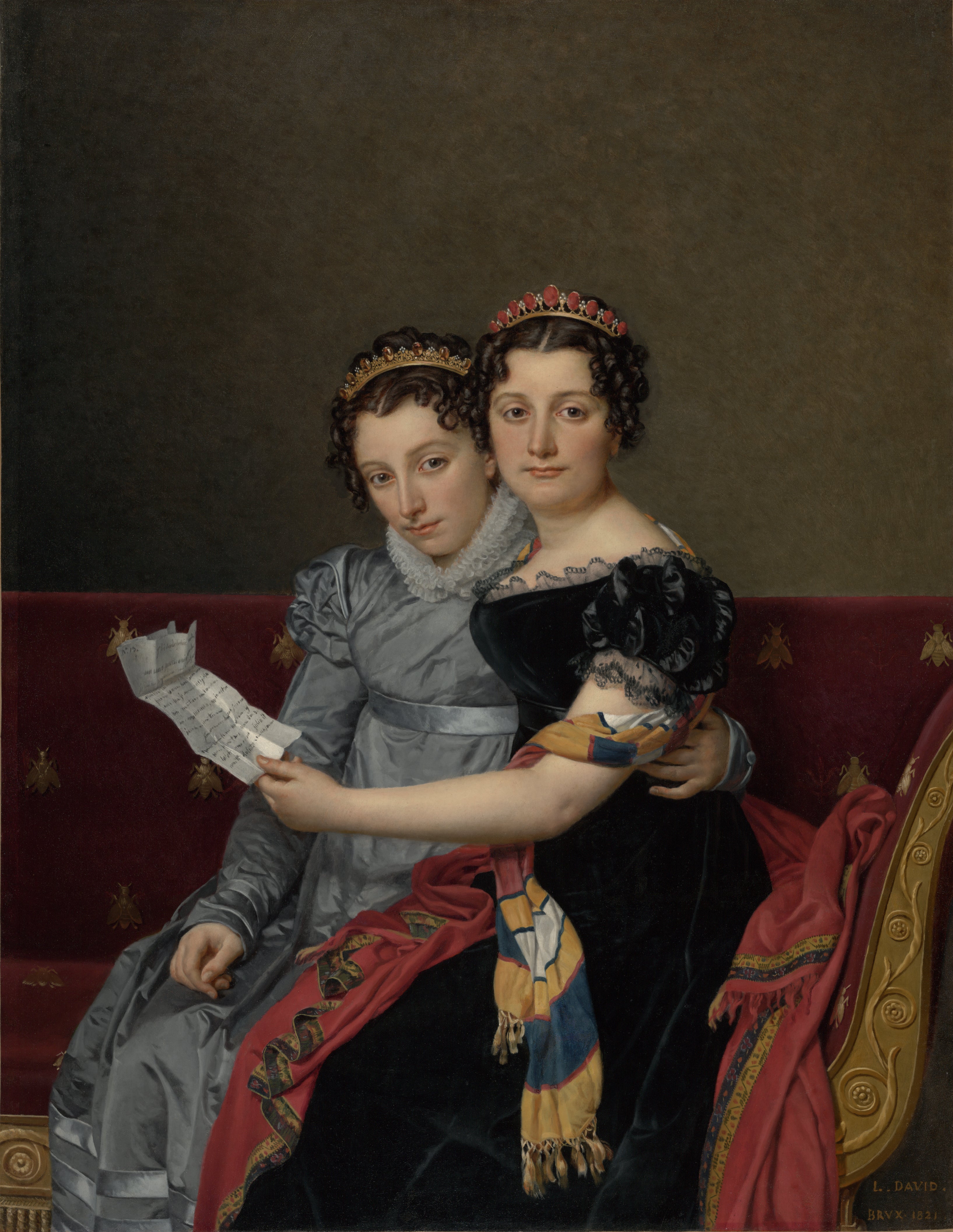 Reproduction du tableau « Charlotte et Zénaïde Bonaparte - Jacques-Louis David » par Alpha Reproduction en peinture à l’huile