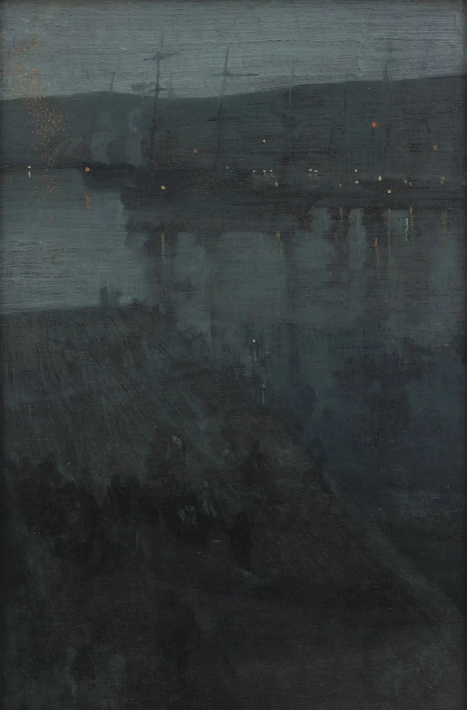 Reproduction du tableau « Nocturne en bleu et or : Valparaiso - James Abbott McNeill Whistler » par Alpha Reproduction en peinture à l’huile