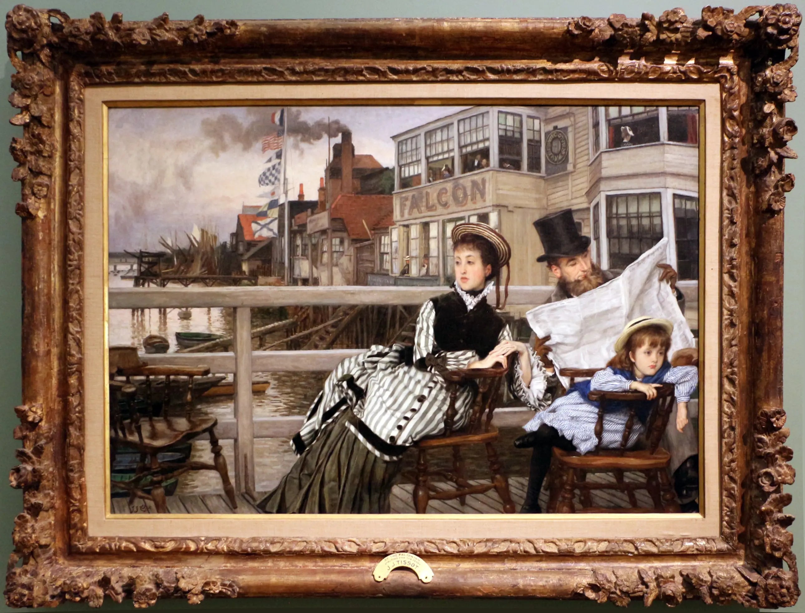 En attendant le ferry à la taverne Falcon - James Tissot - Alpha Reproduction