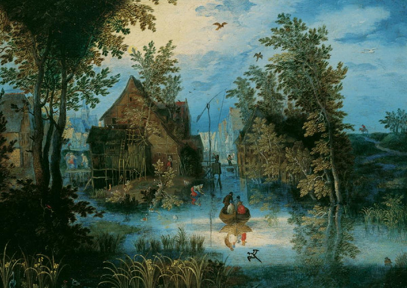 canal du village - Jan Brueghel le Jeune