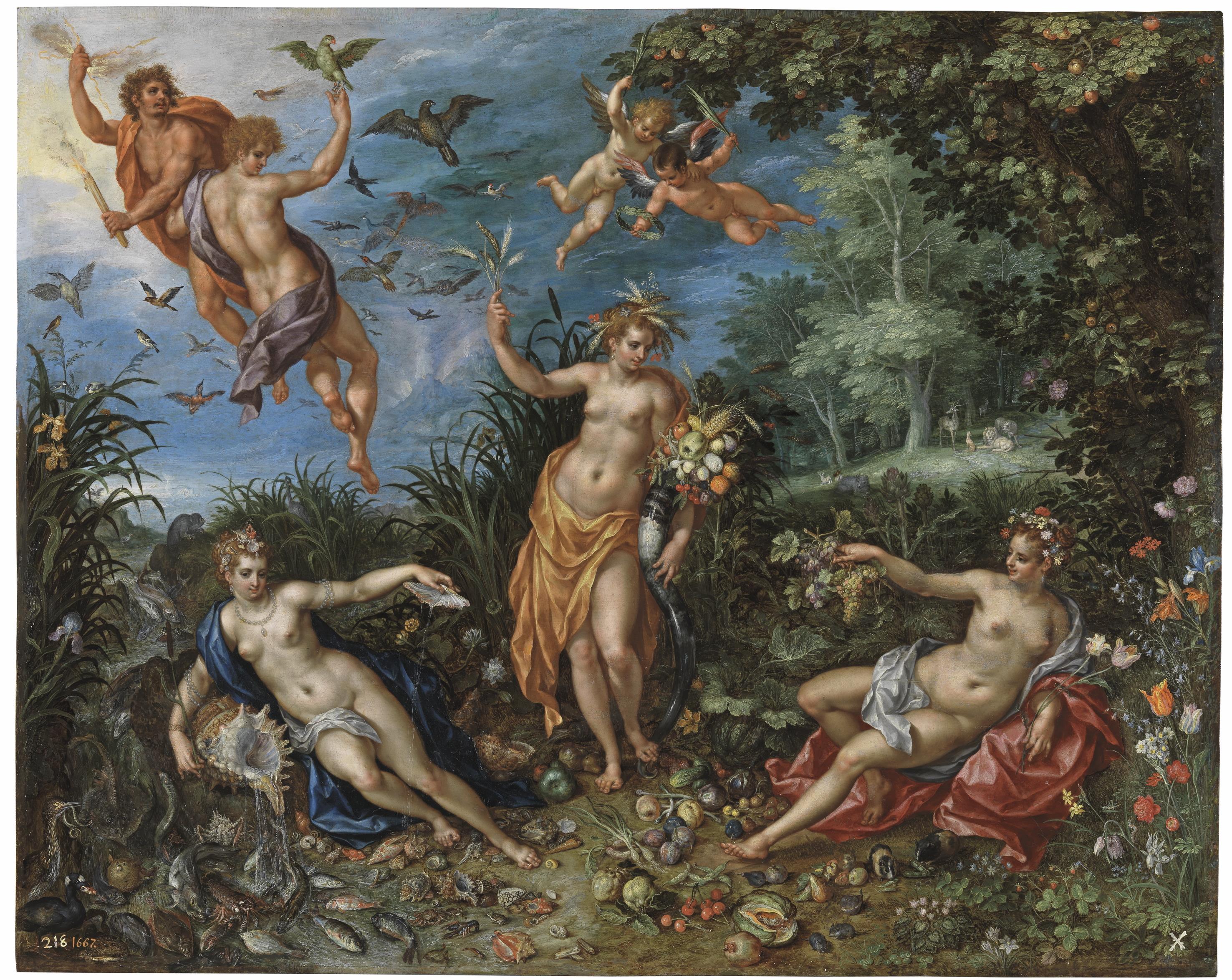 Allégorie de l'abondance et des quatre éléments - Jan Brueghel l'Ancien