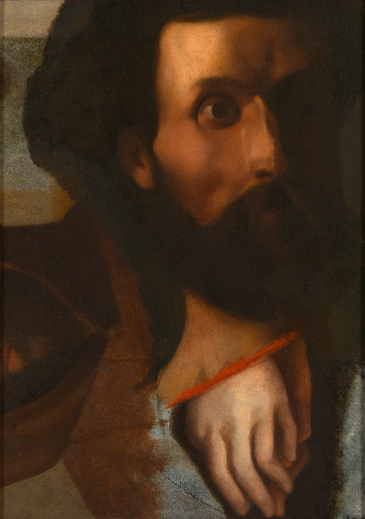 Studier av et mannsansikt, hendene til den hellige Johannes for Kristus som tilbyr den hellige Peter nøklene til paradis og den kapusinermunken med hette - Jean-Auguste-Dominique Ingres