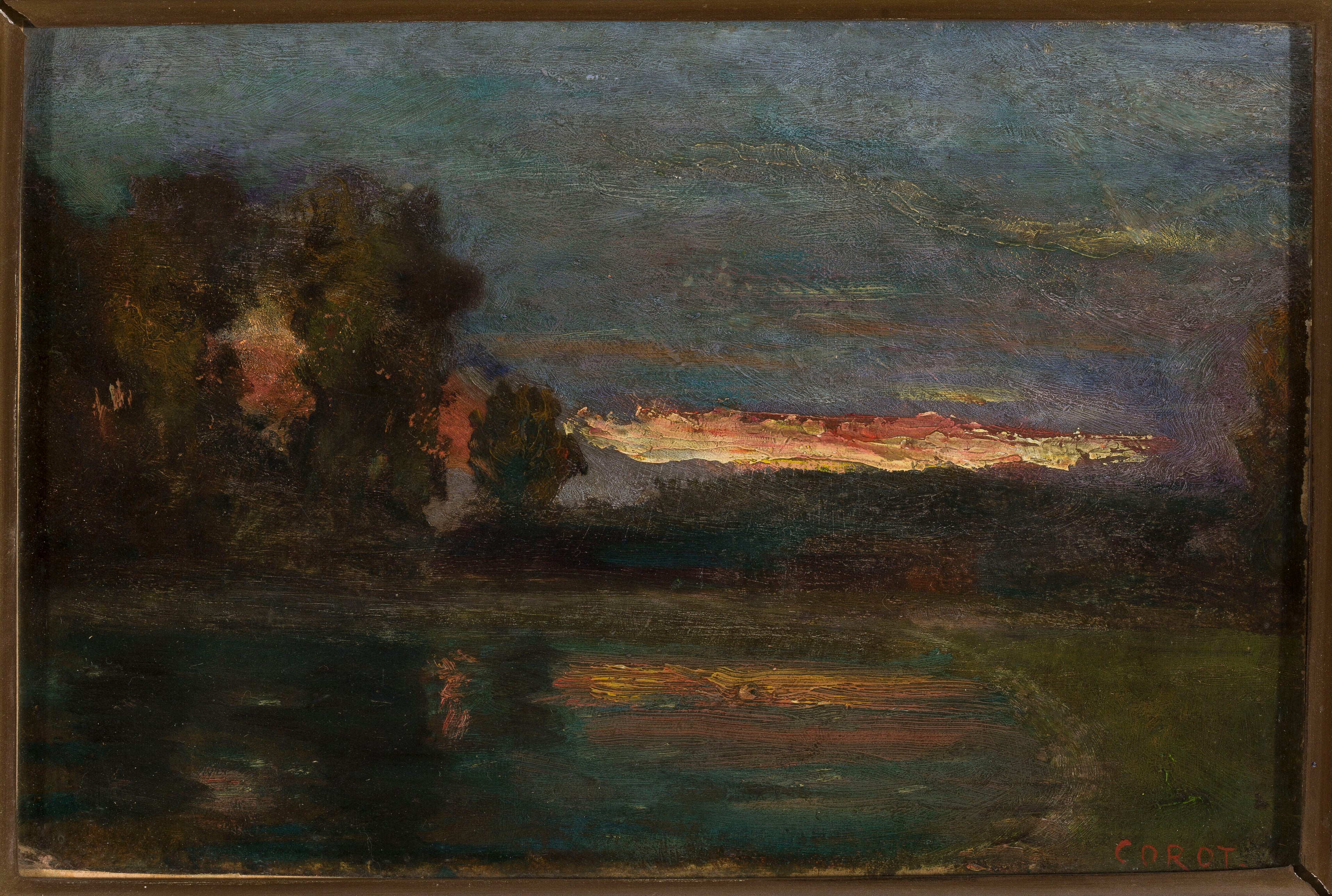 Paysage – Crépuscule au bord de l'eau - Jean-Baptiste Camille Corot