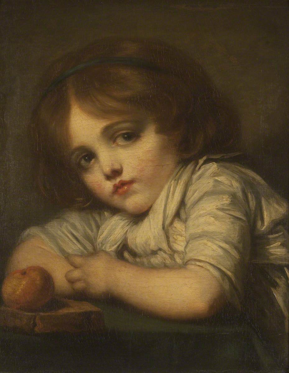 Un enfant avec une pomme - Jean-Baptiste Greuze