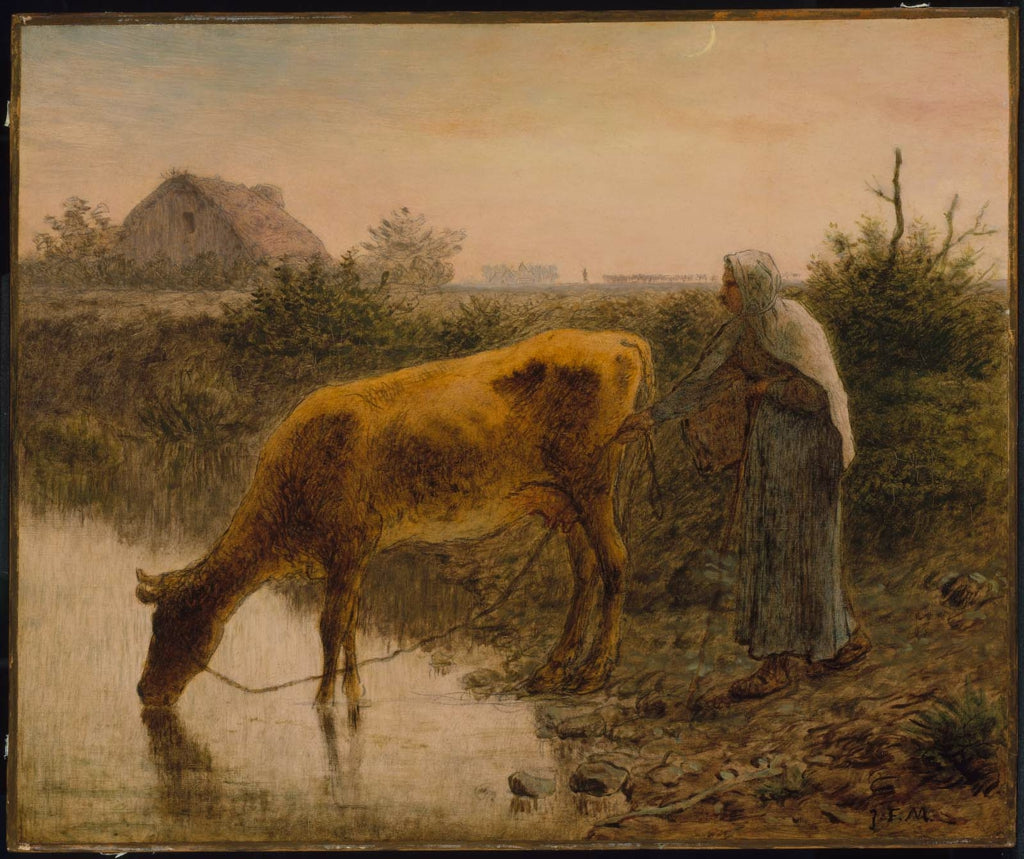 Paysanne abreuvant sa vache - Jean-François Millet