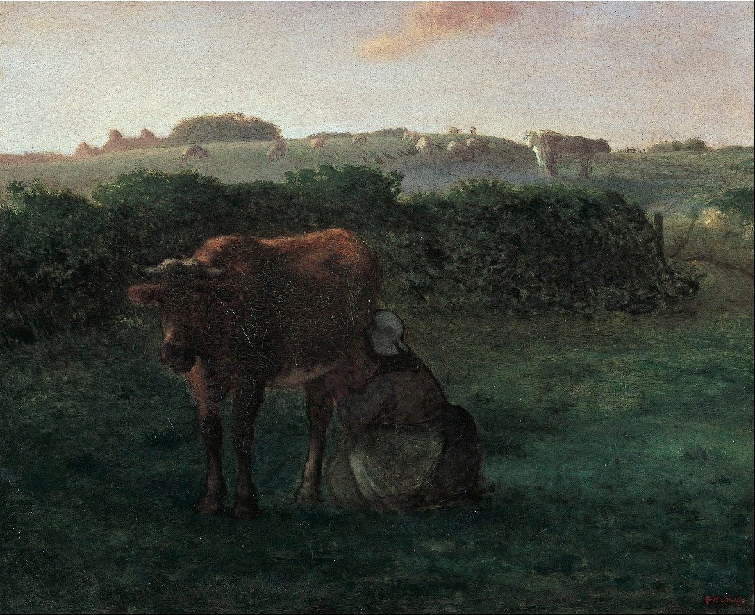 Femme traçant une vache - Jean-François Millet