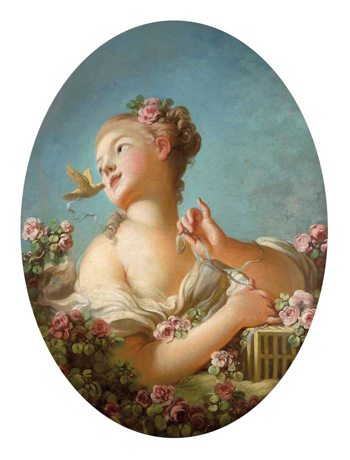 Jeune Fille délivrant un oiseau de sa cage - Jean-Honoré Fragonard