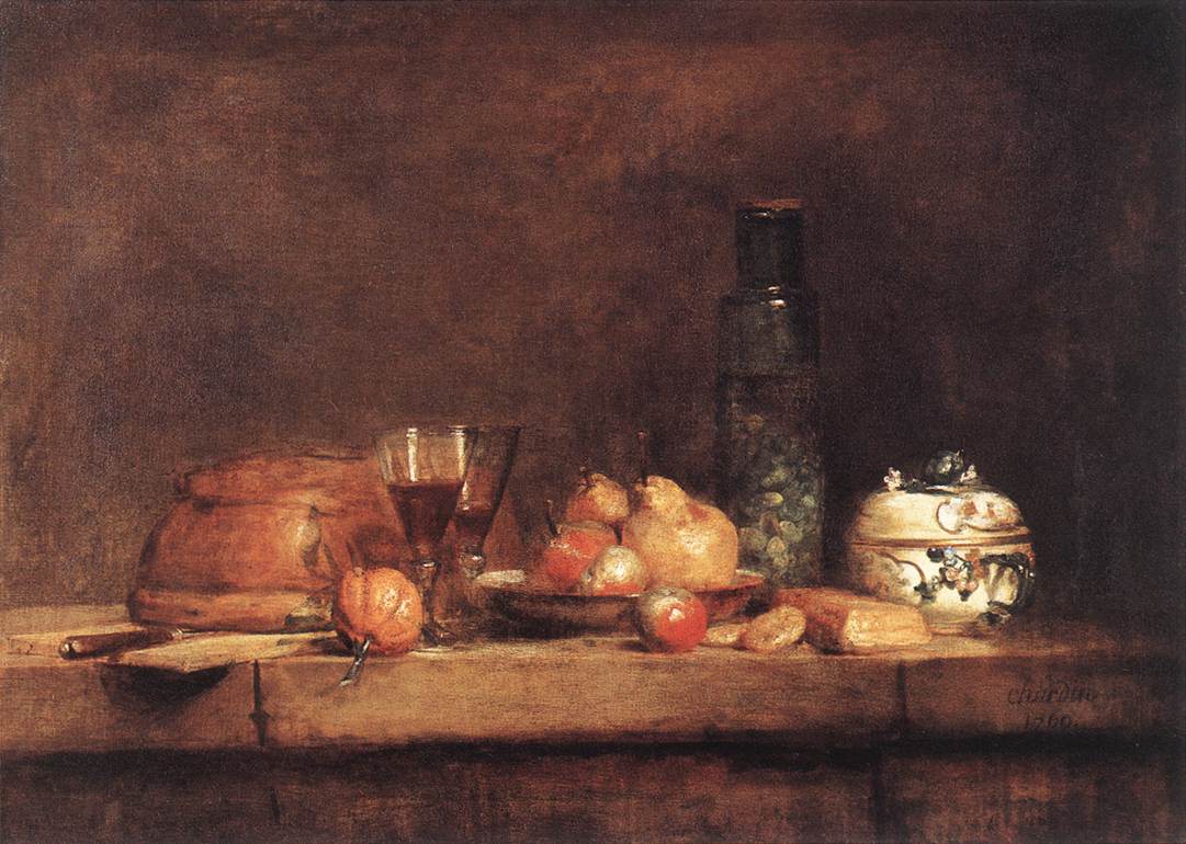 Le bocal d'olives - Jean Siméon Chardin