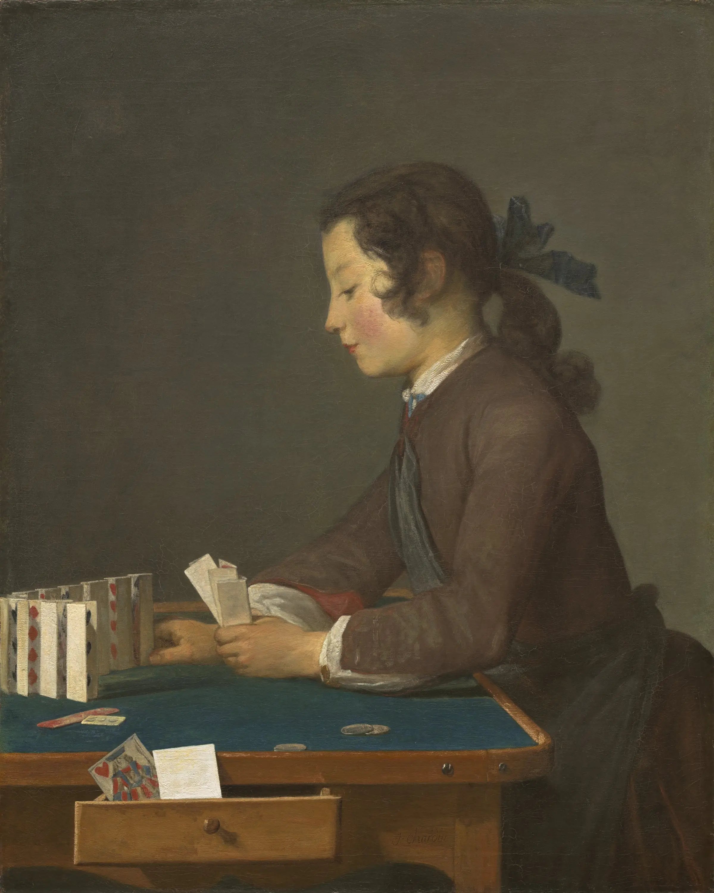 Le Château de cartes - Jean Siméon Chardin - Alpha Reproduction