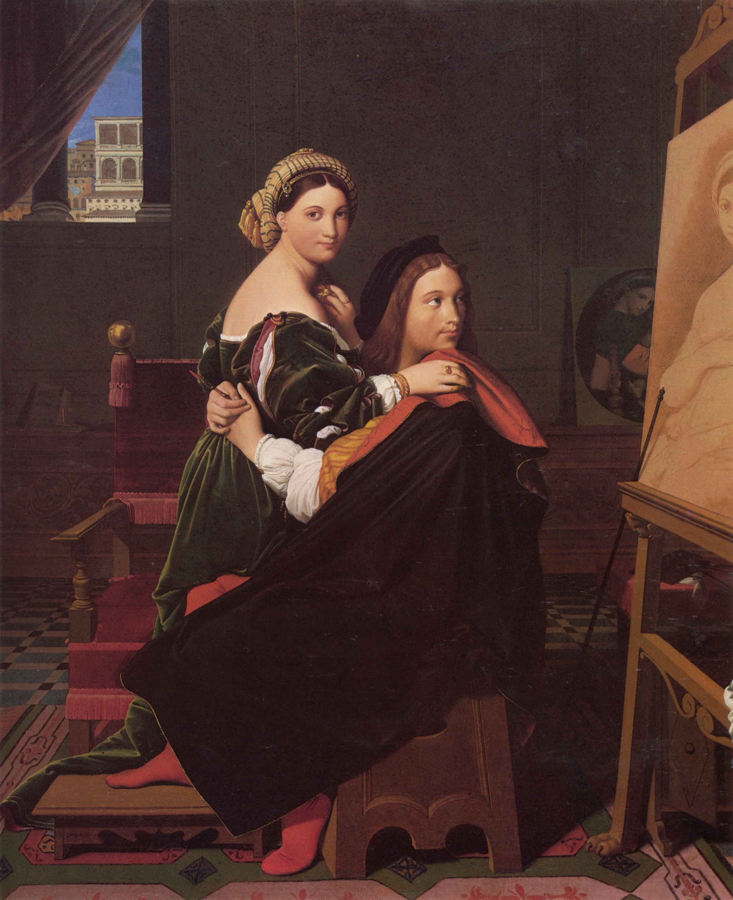 Raphaël et la Fornarina - Jean-Auguste-Dominique Ingres